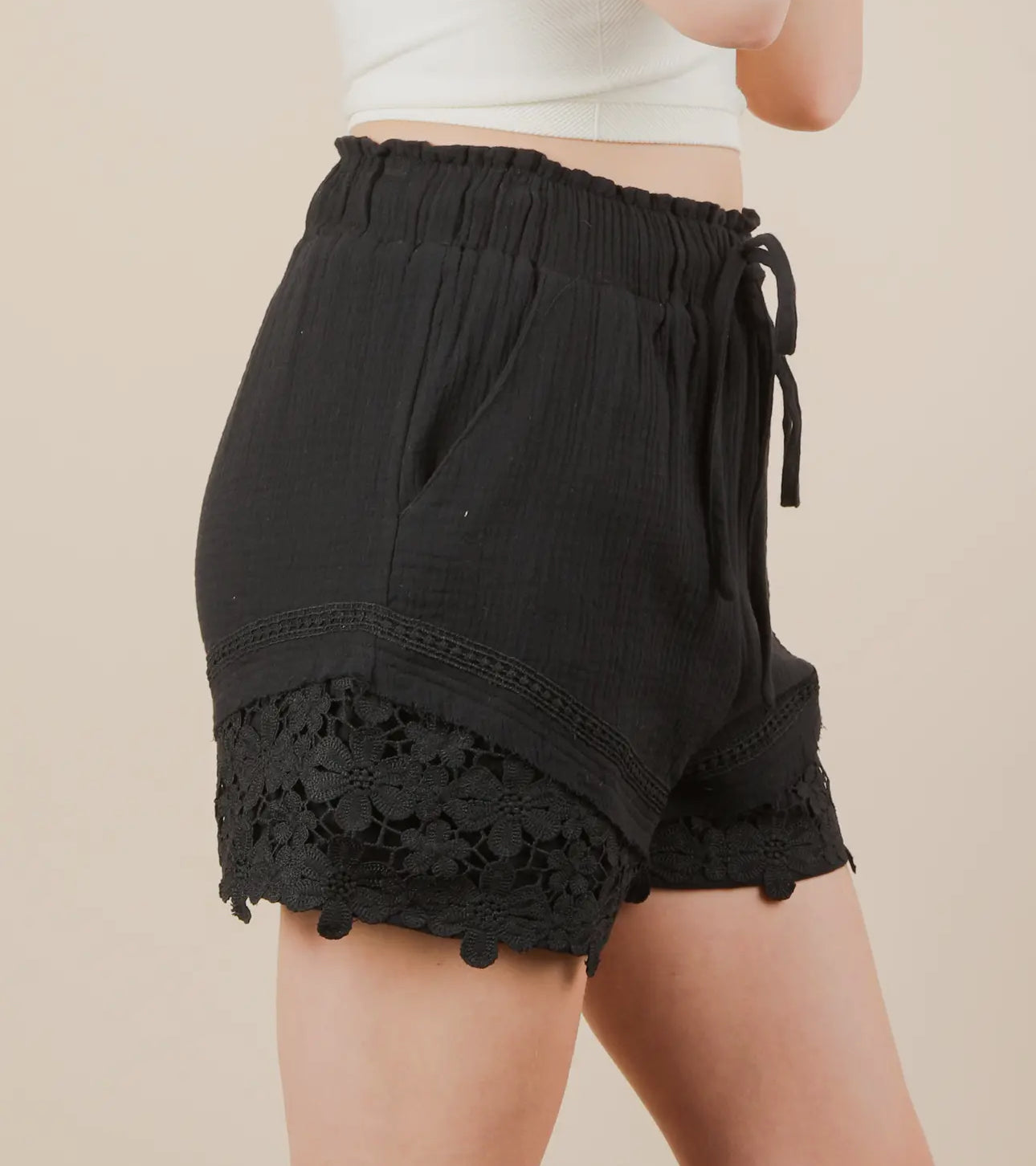 Lace Trim Shorts