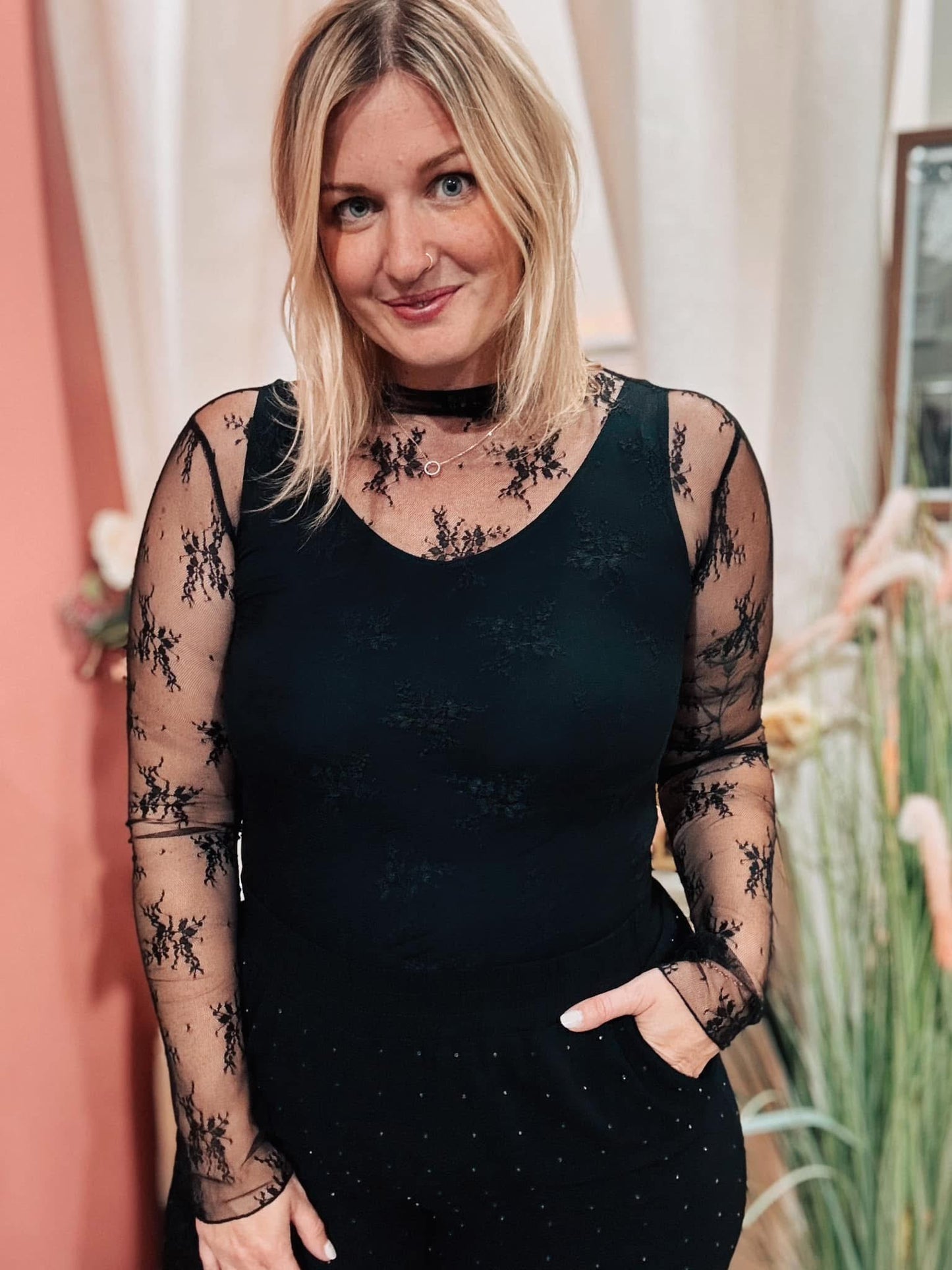 Spring Lace Overlay Tops
