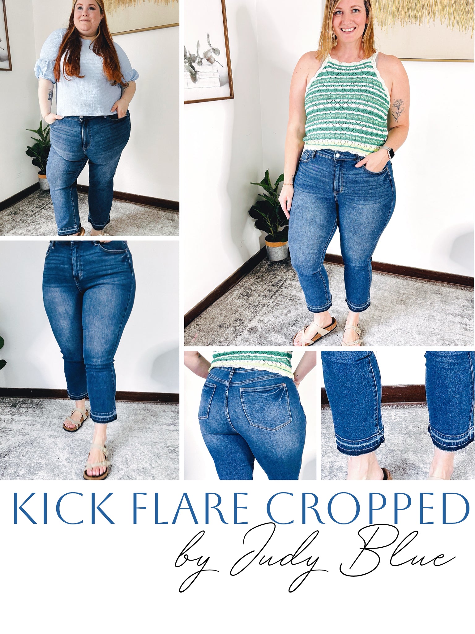 Judy Blue Crop Kick Flare Jeans