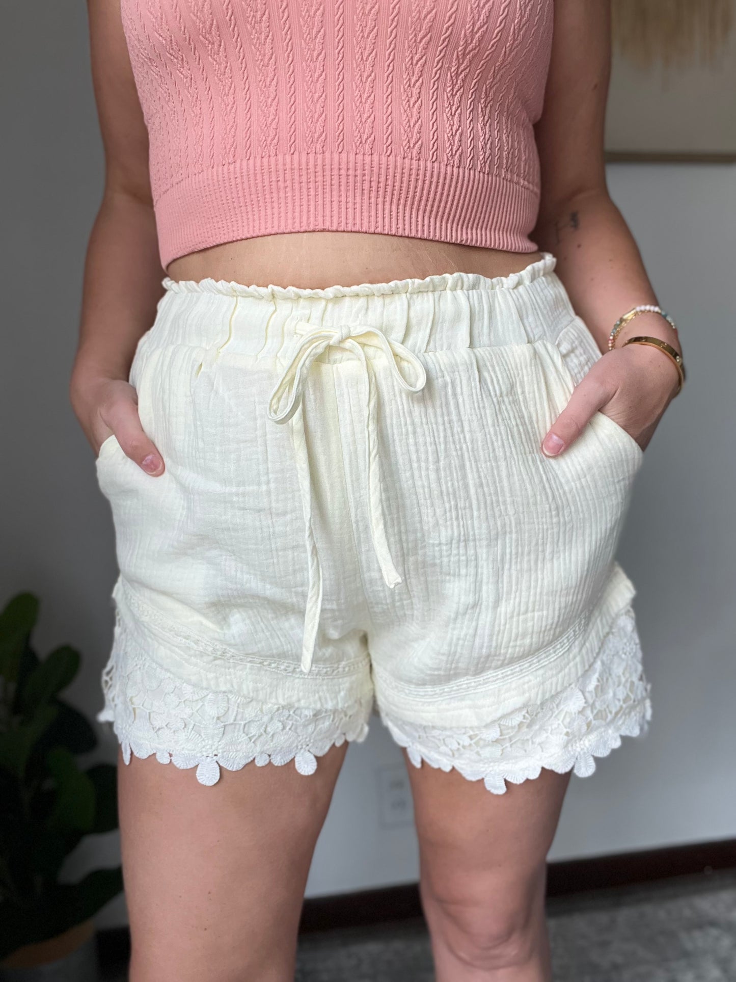 Lace Trim Shorts
