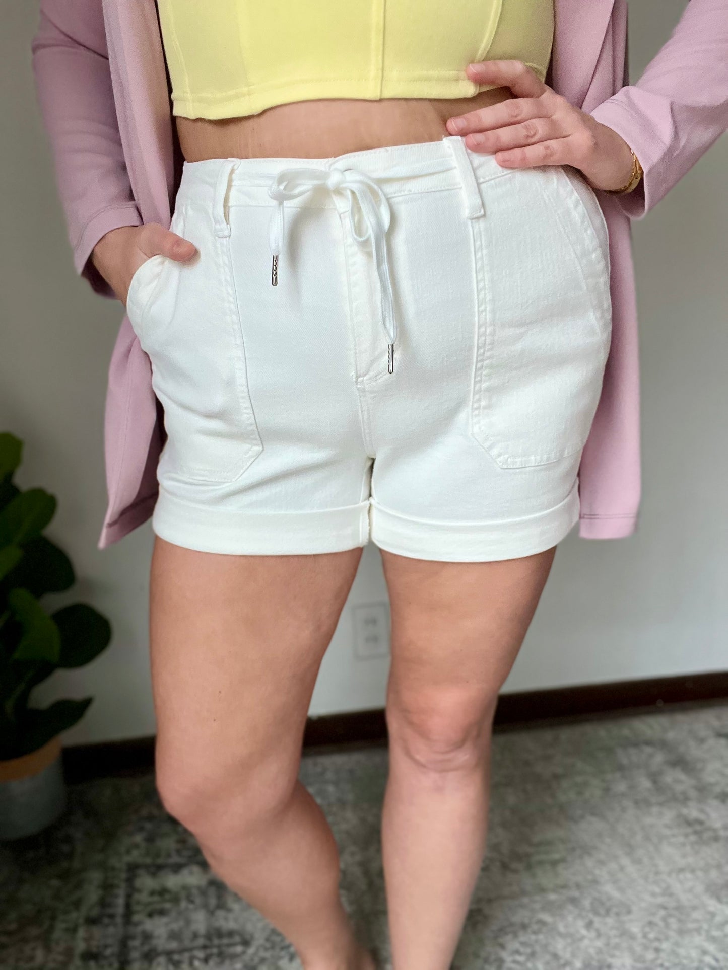 Judy Blue Cream & Sugar Shorts