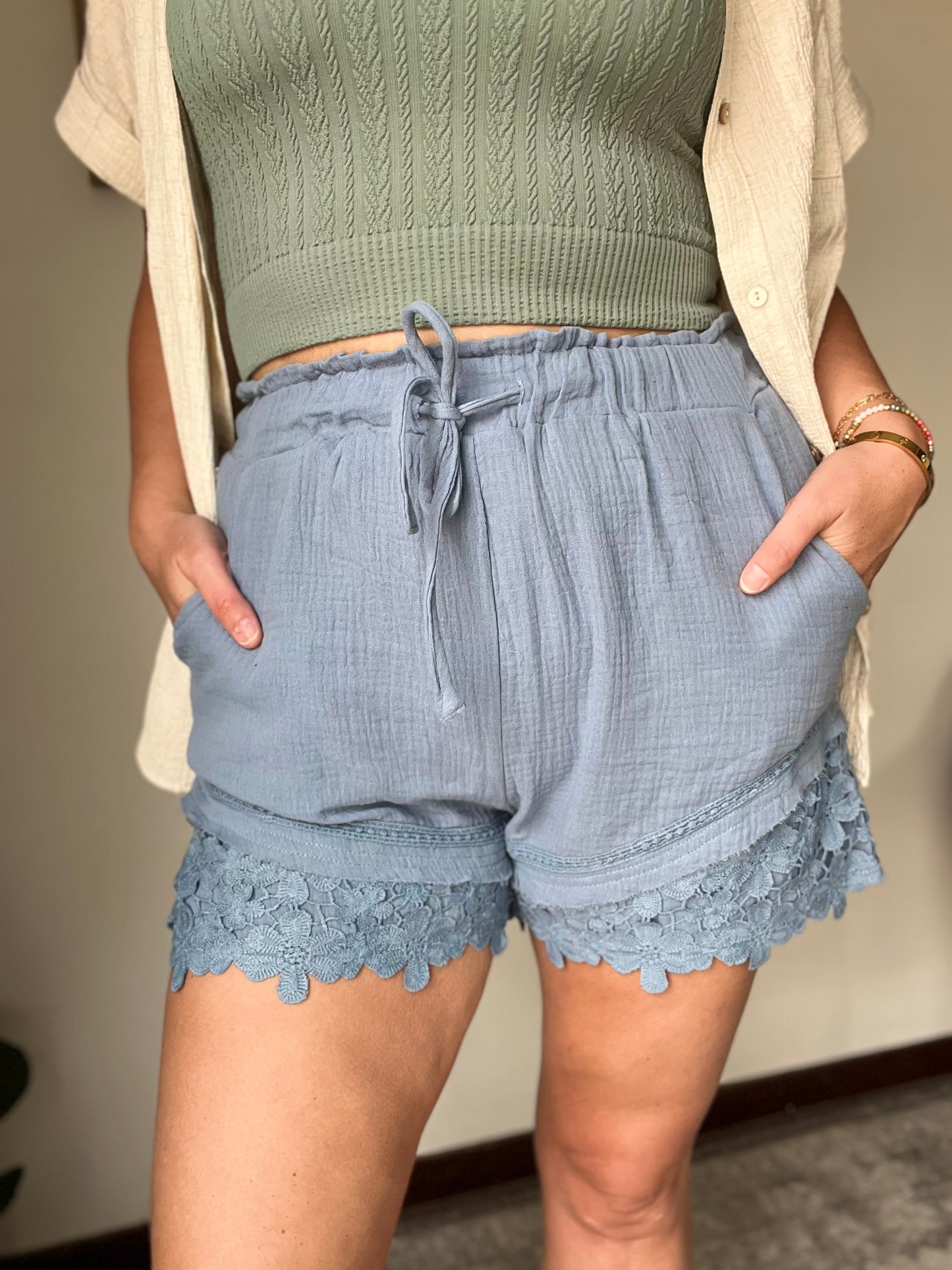 Lace Trim Shorts