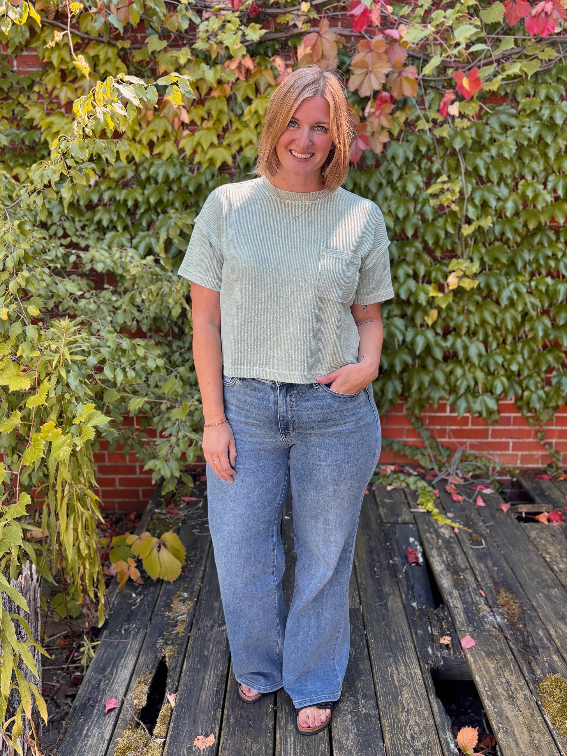 Mineral Washed Cozy Top