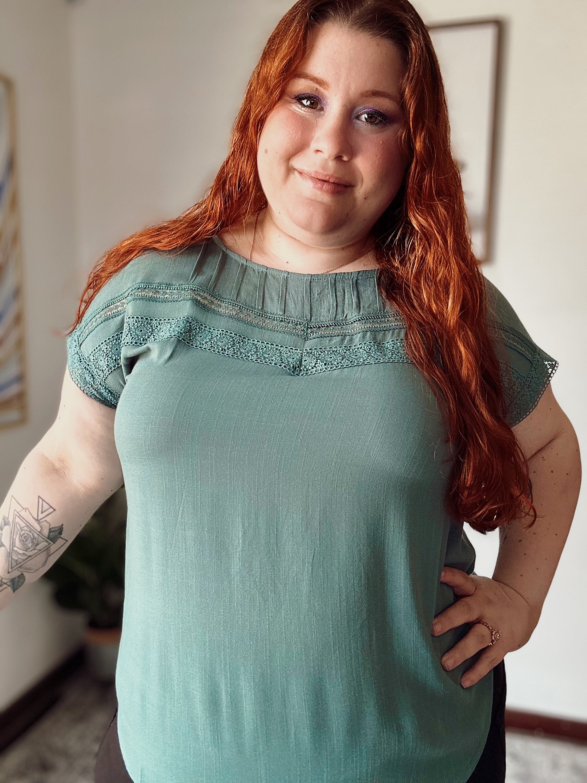 Sedona Lace Trim Top