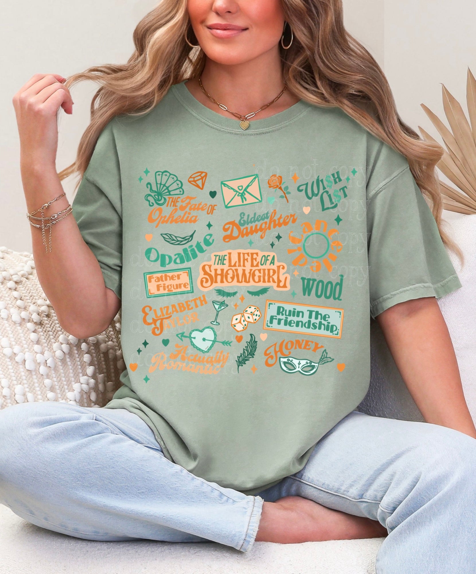 PREORDER Life of a Showgirl Lyric Tees