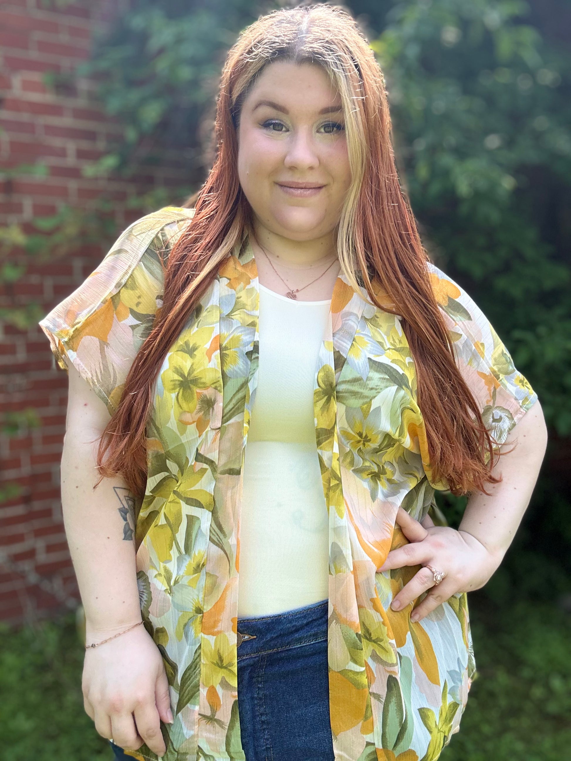 Yellow Floral Kimono
