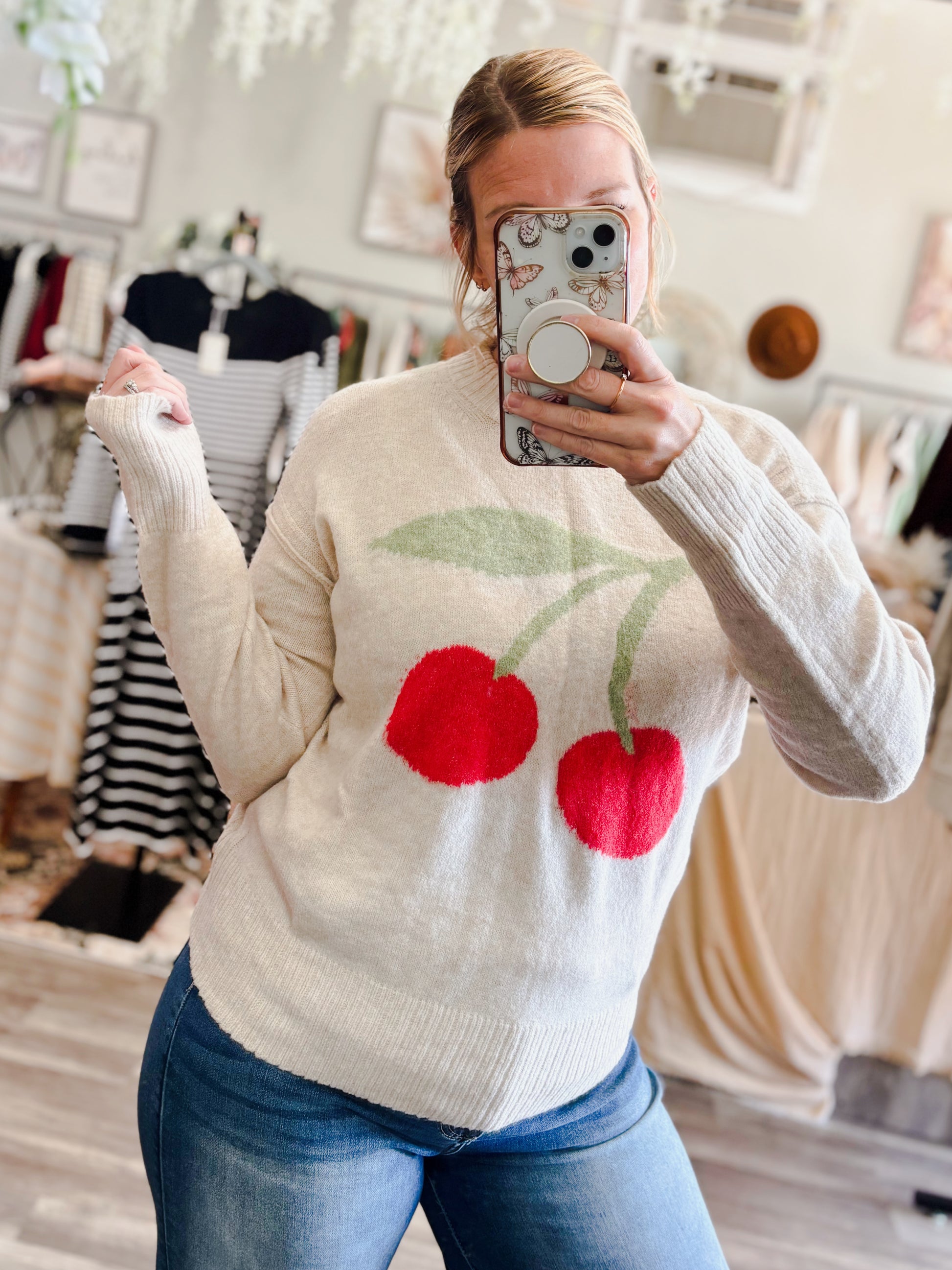 Cherry Cola Sweater