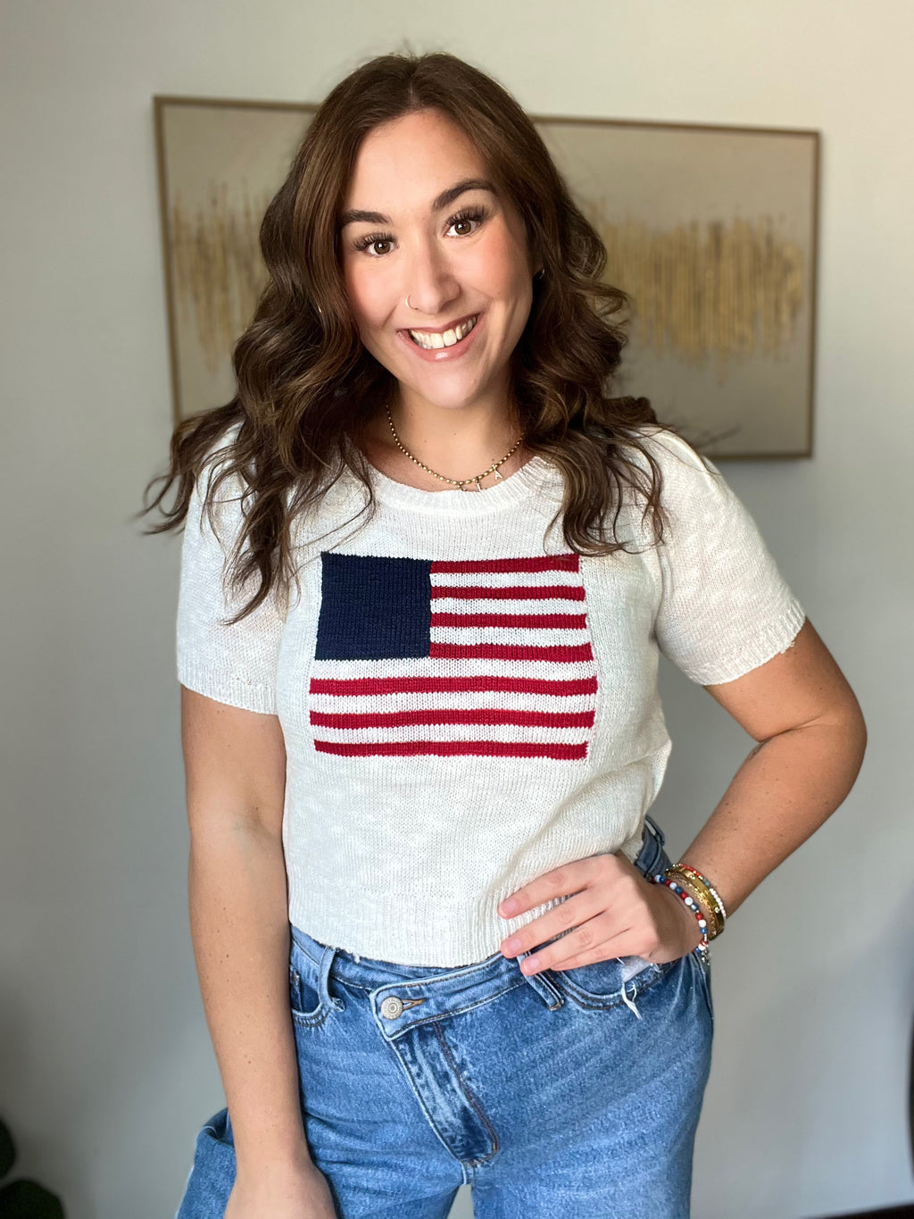 American Girl Knit Top