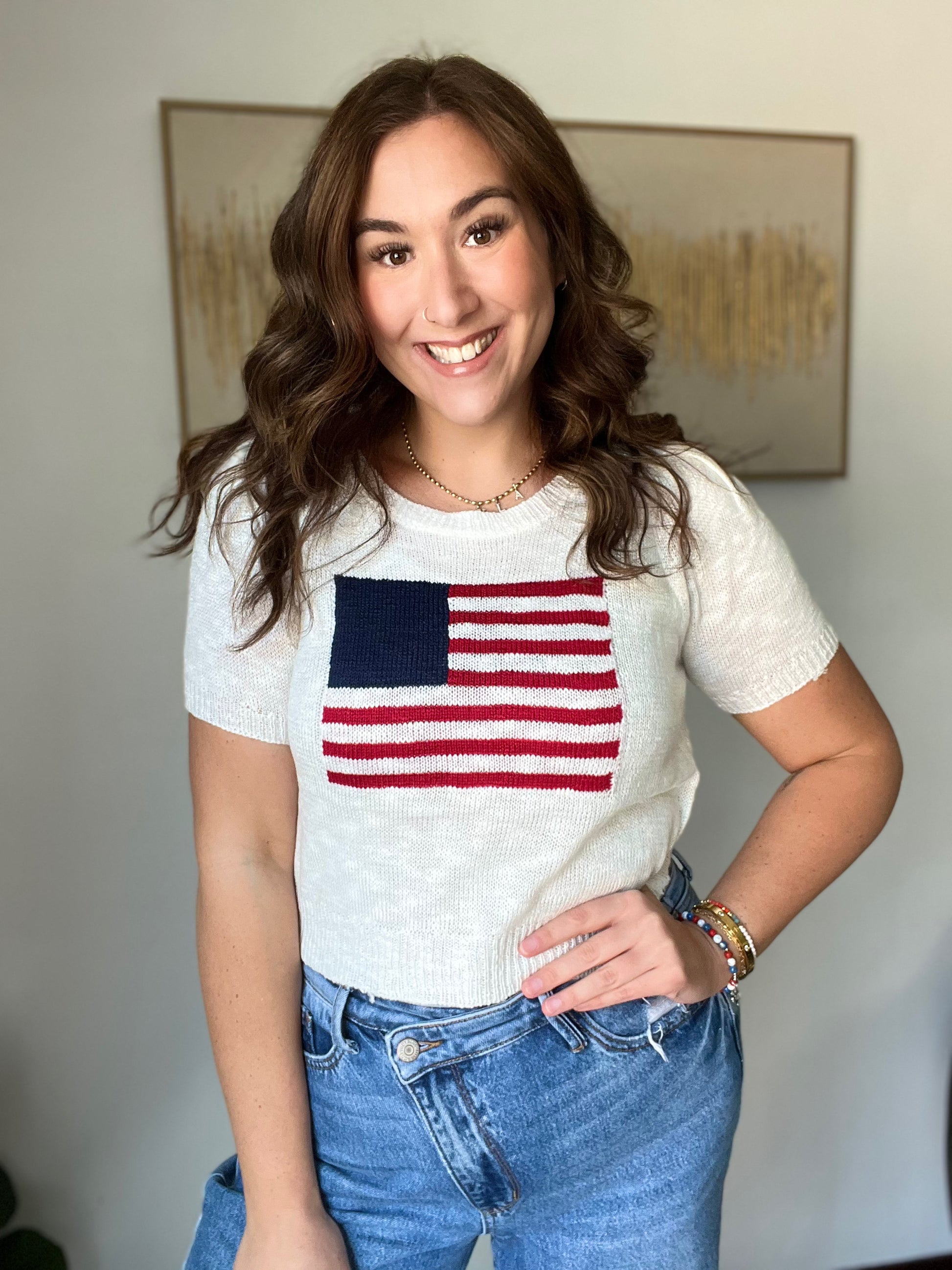 American Girl Knit Top