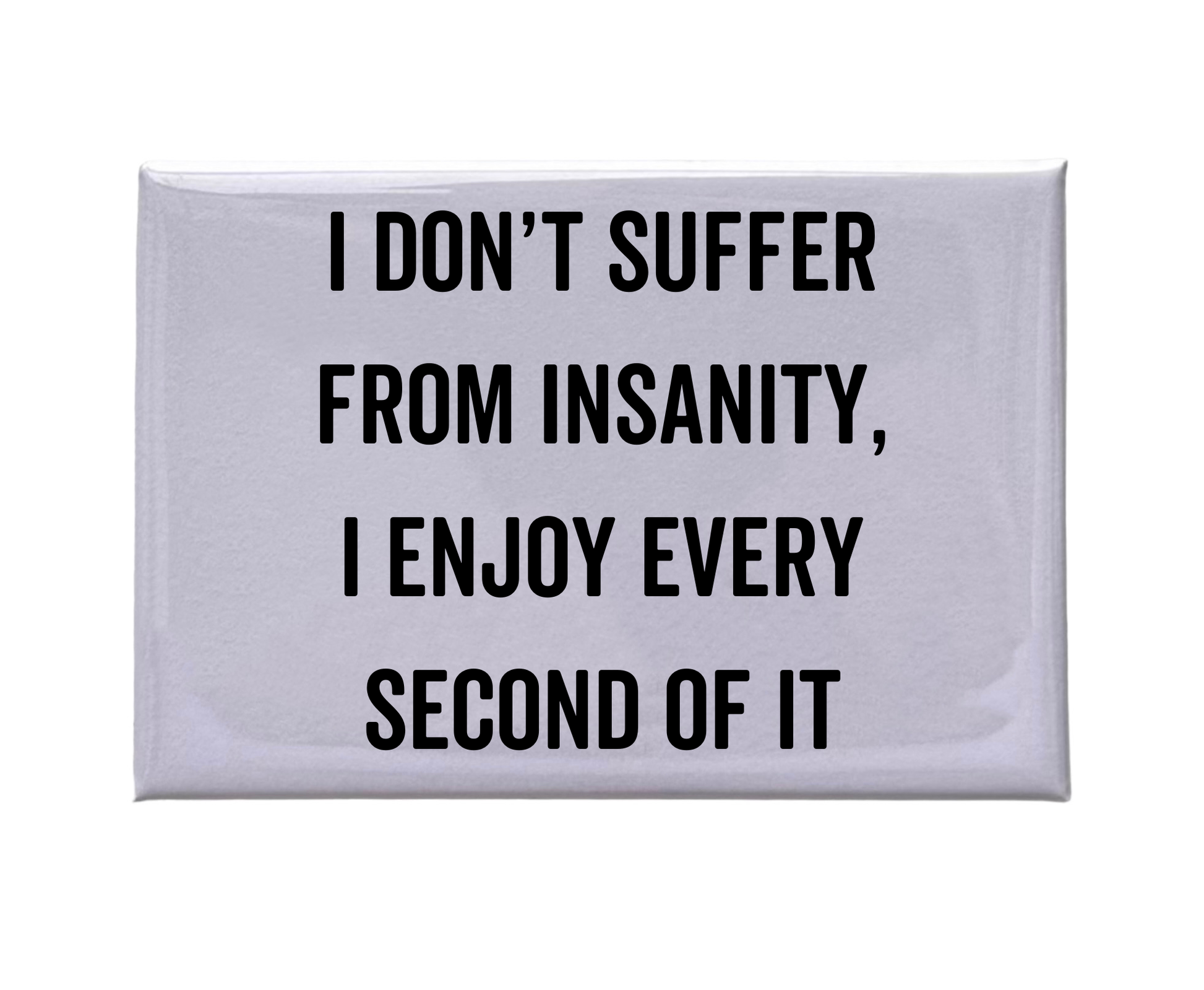 "I Don't Suffer From Insanity" White Magnet