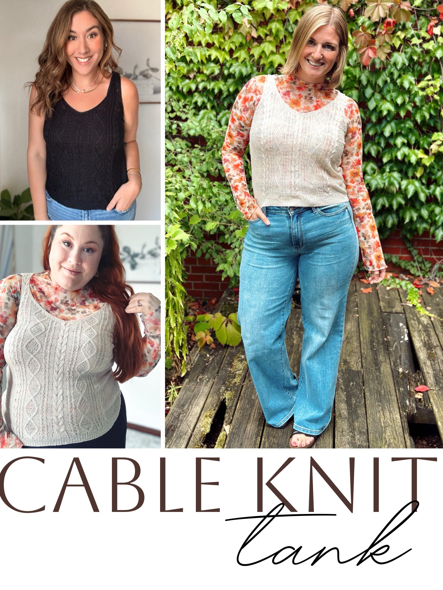 Cable Knit Tank Top
