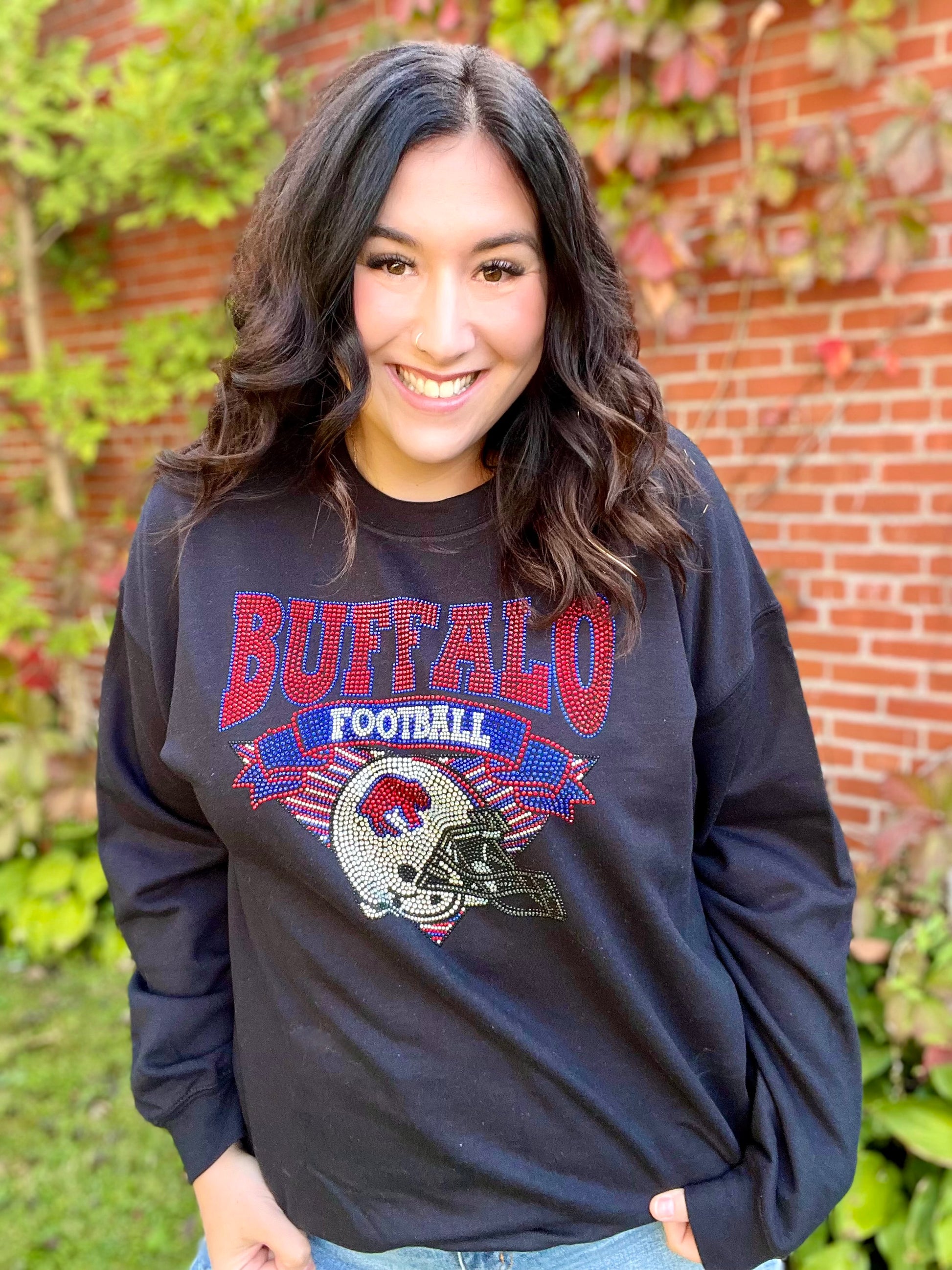 Buffalo Football Bling Sweatshirt