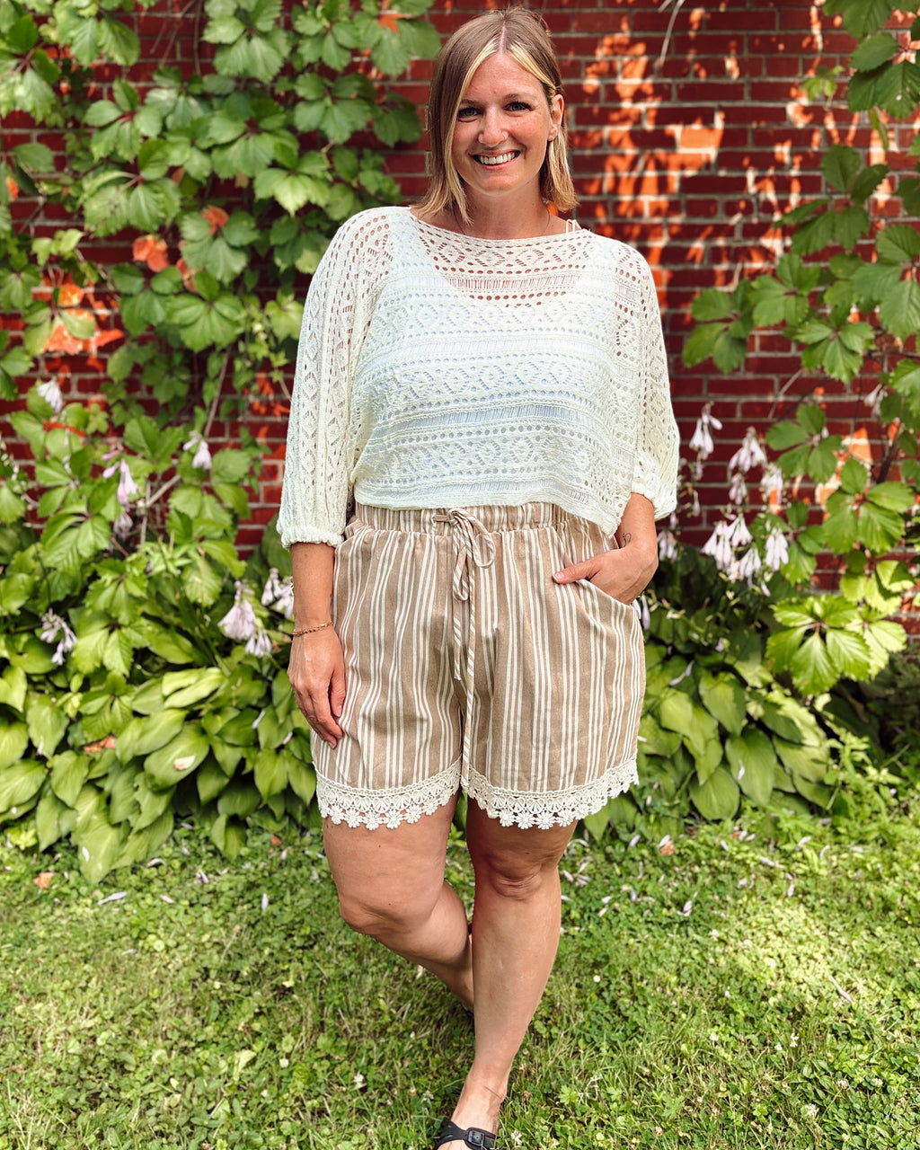 Crochet Trim Shorts