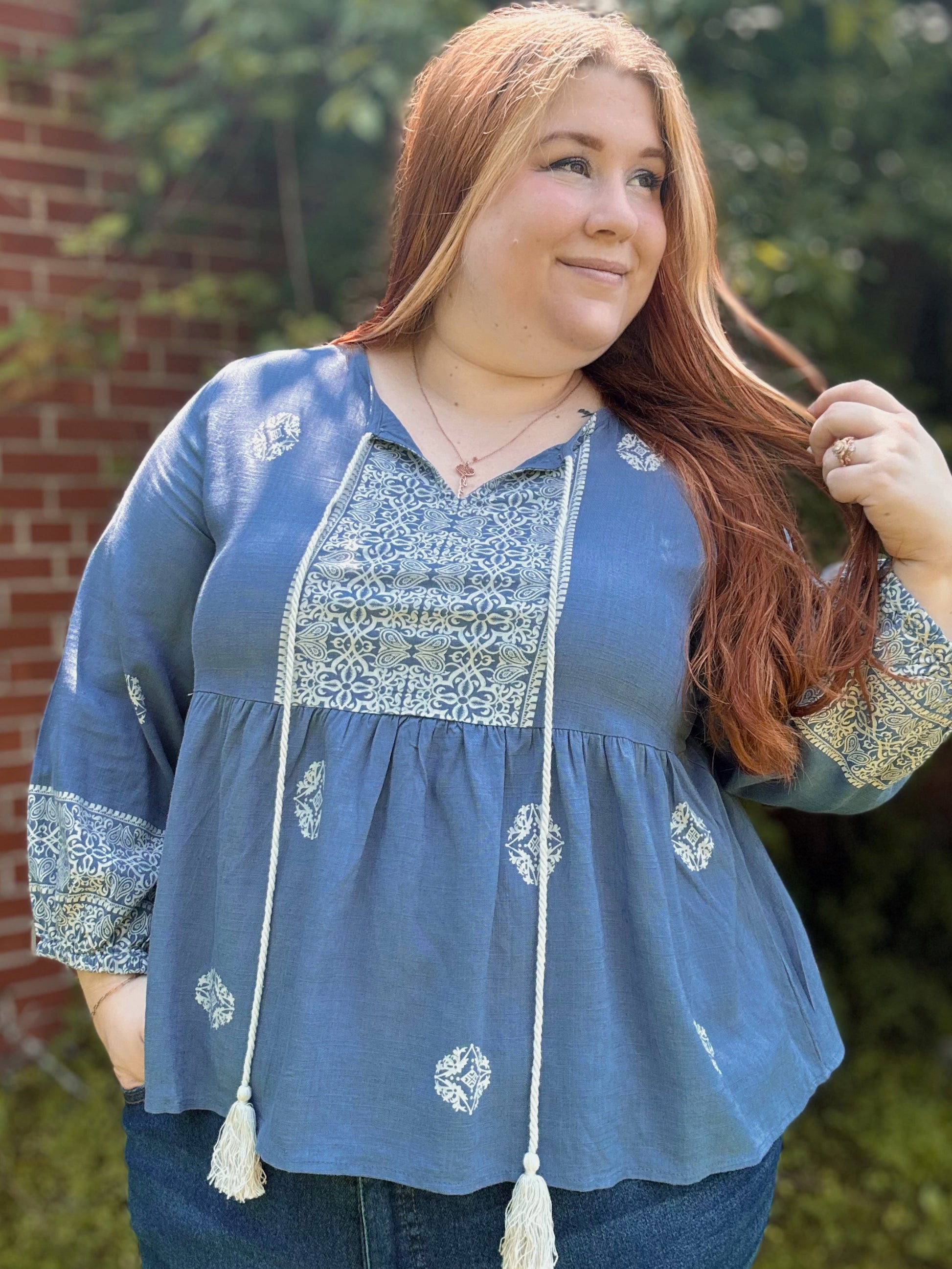 Sky Stitch Top