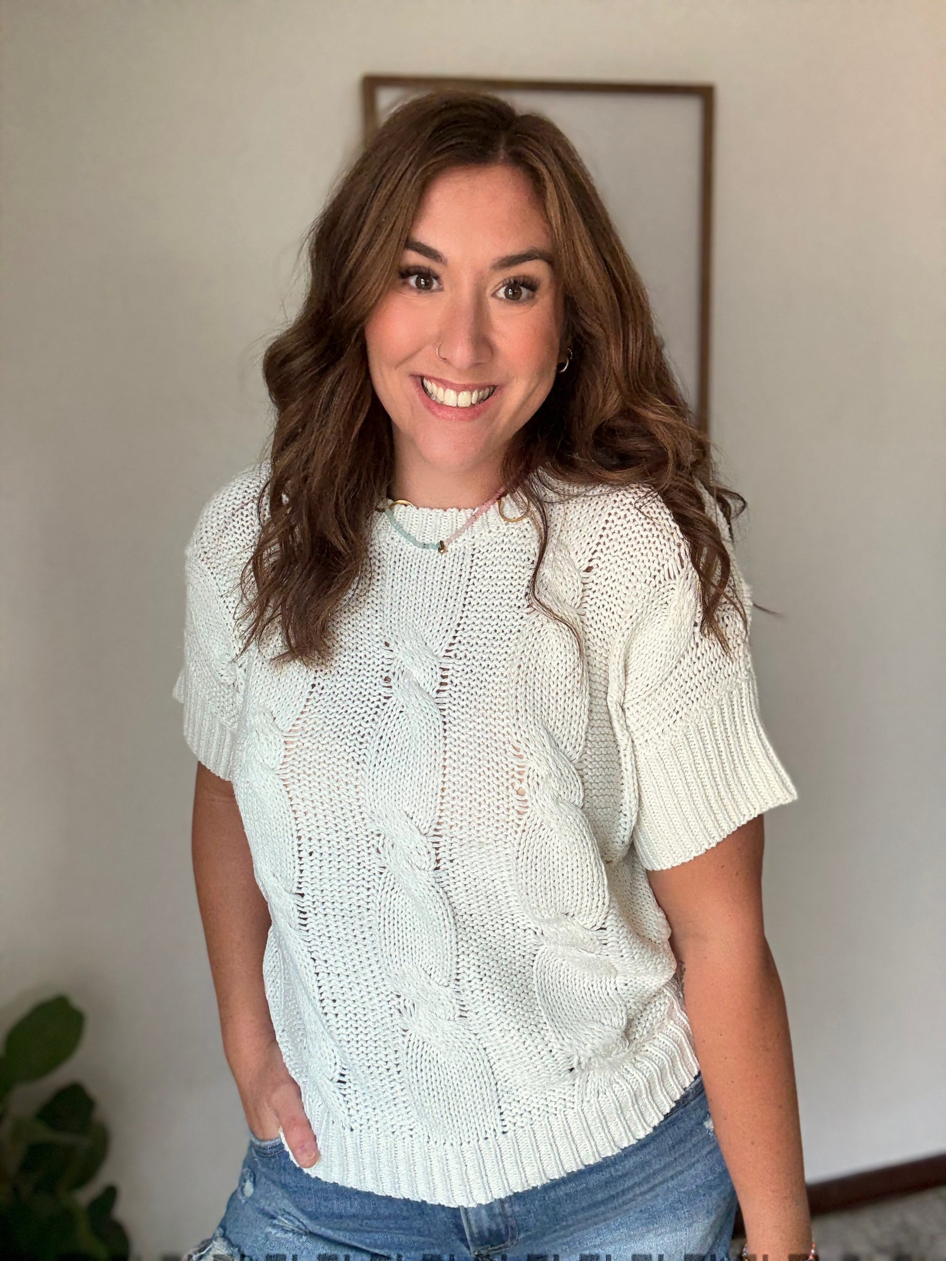 Chunky Cable Knit Top