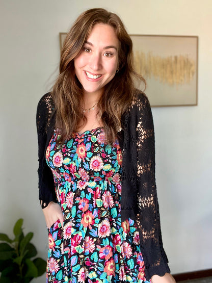Sunflower Crochet Cardi