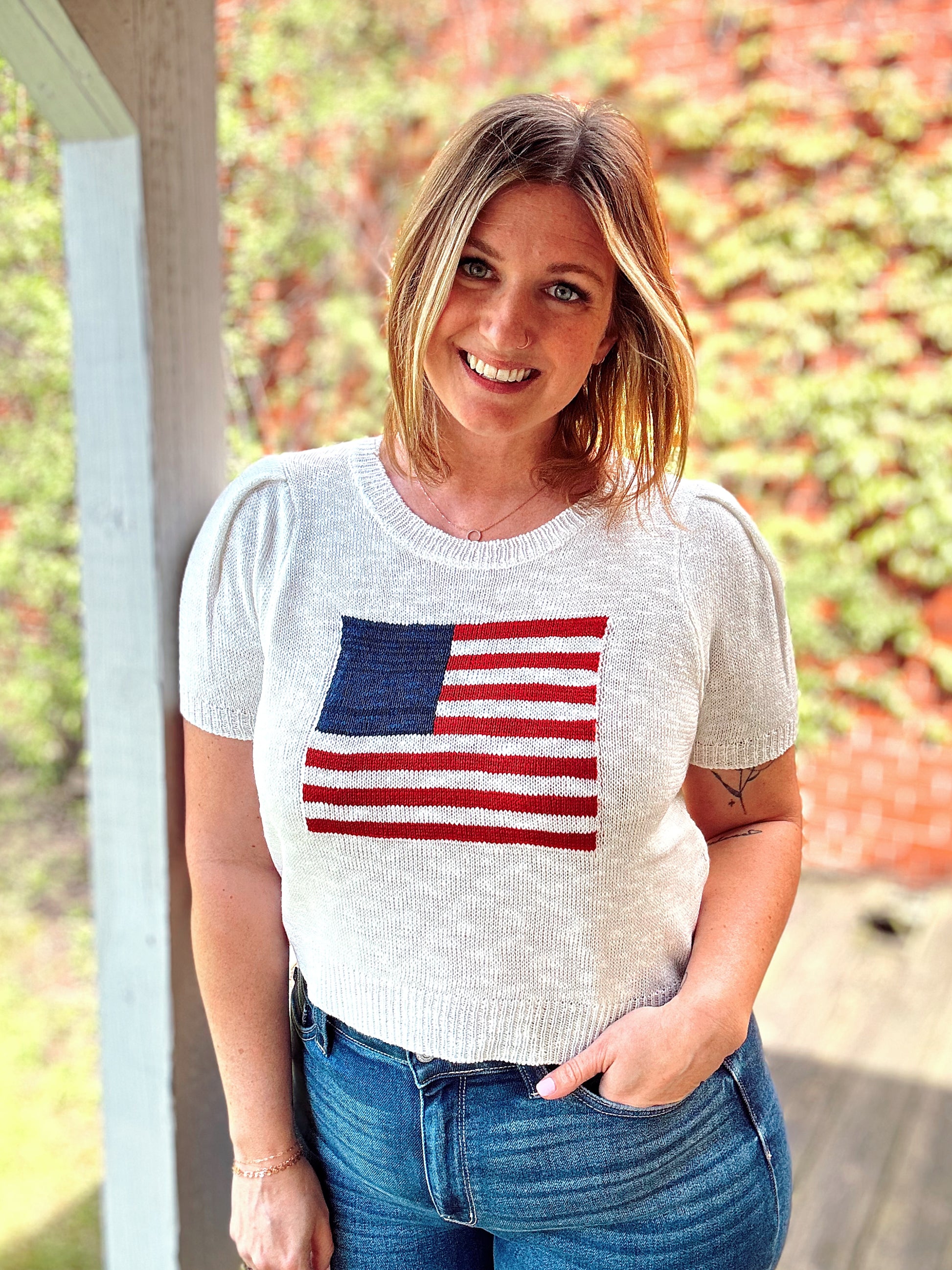 American Girl Knit Top