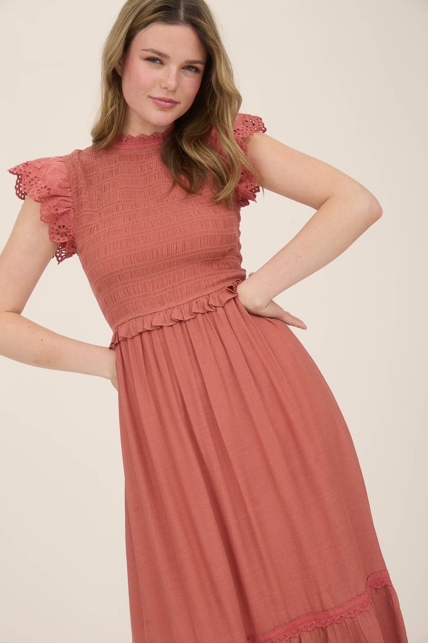 Butterfly Eyelet Dress
