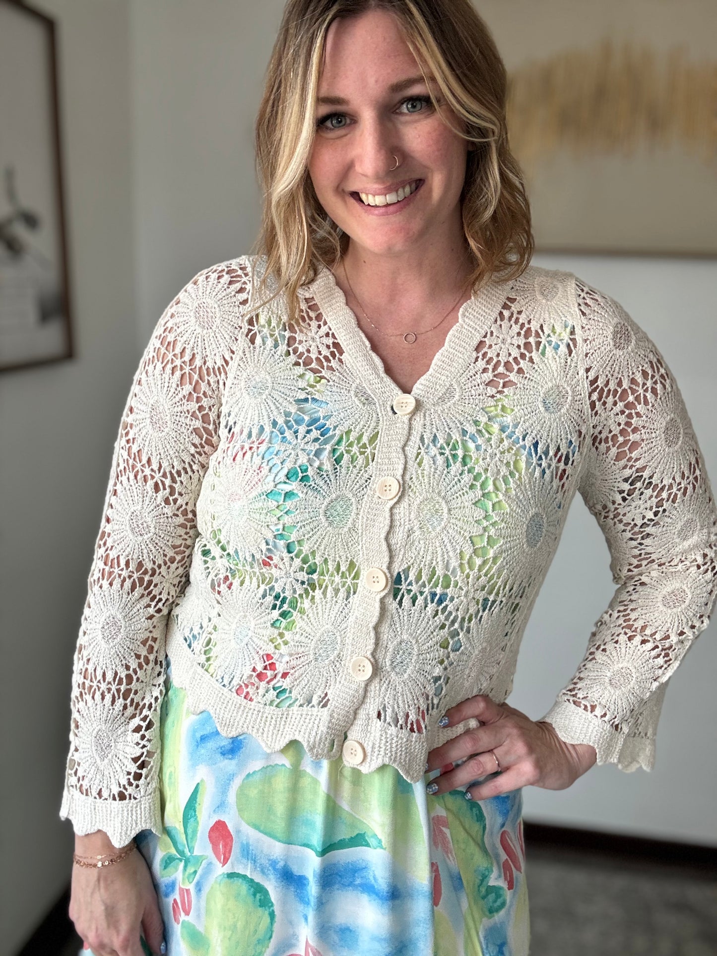 Sunflower Crochet Cardi