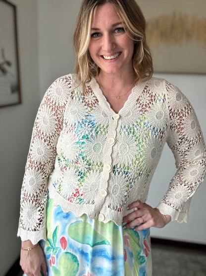 Sunflower Crochet Cardi