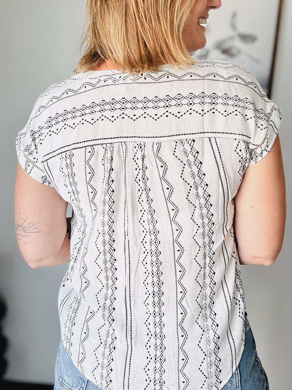 Geo Pattern Button Down