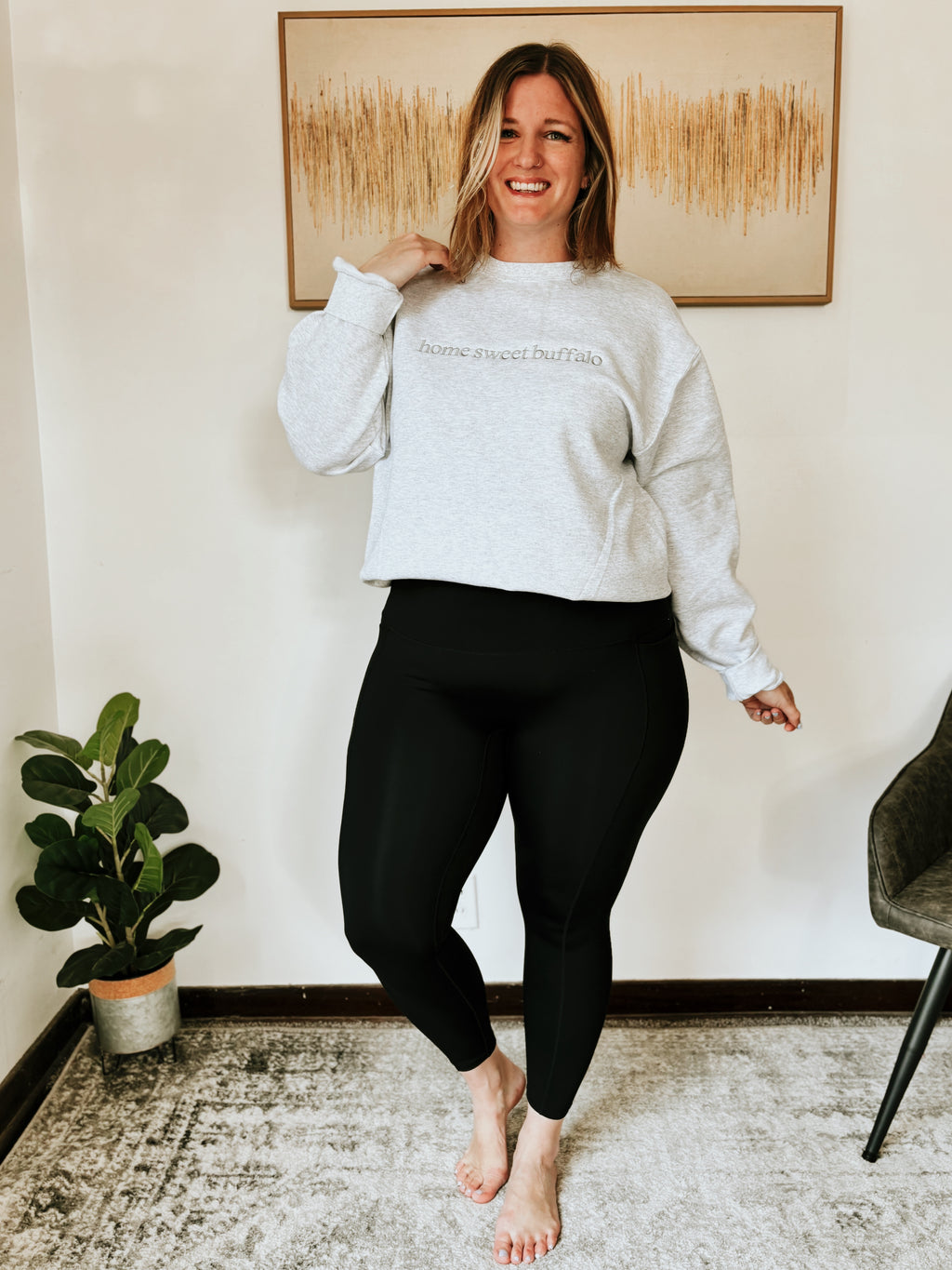 Coral Reef Black Pocket Leggings