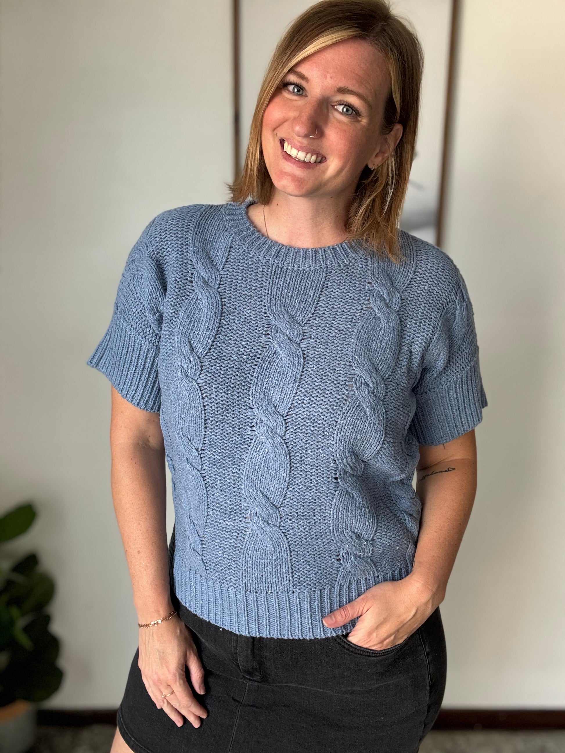 Chunky Cable Knit Top