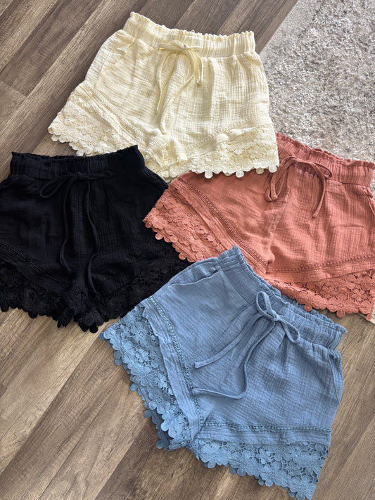 Lace Trim Shorts
