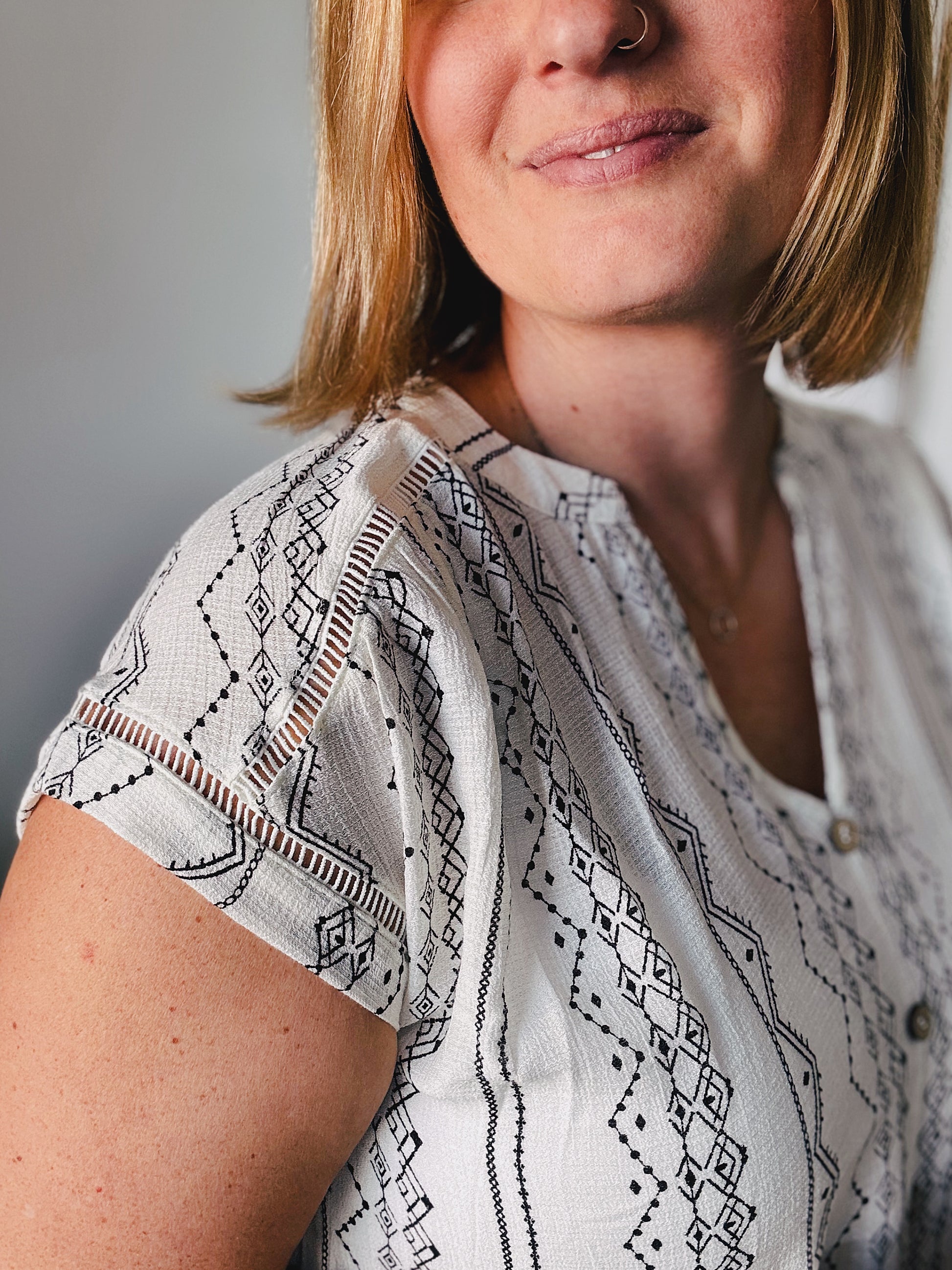 Geo Pattern Button Down
