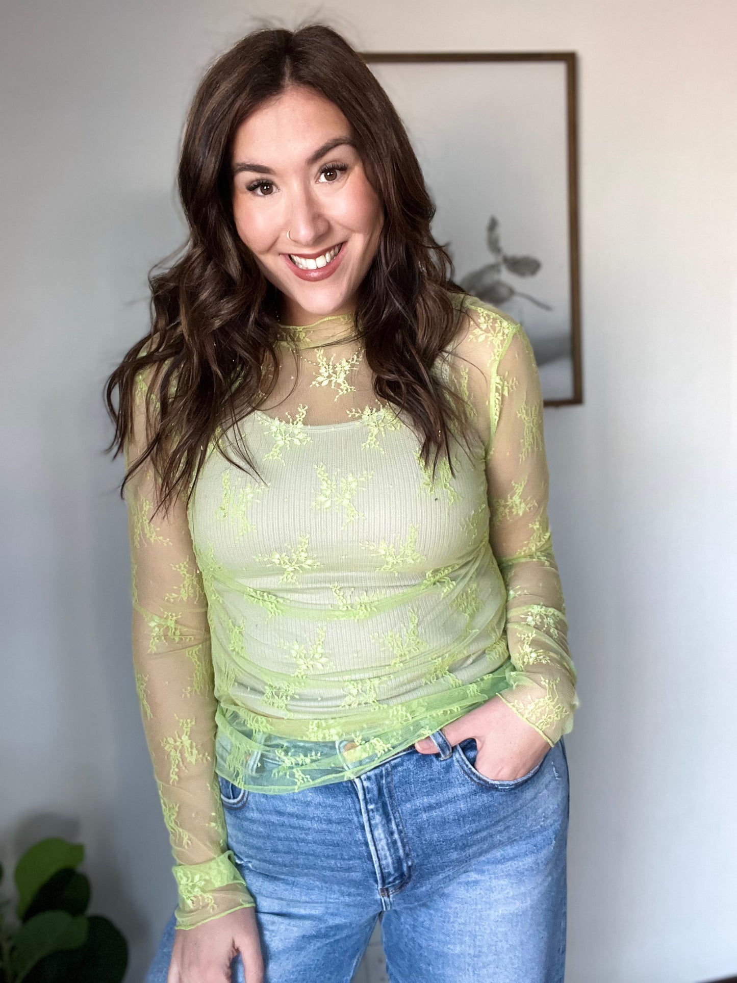 Spring Lace Overlay Tops