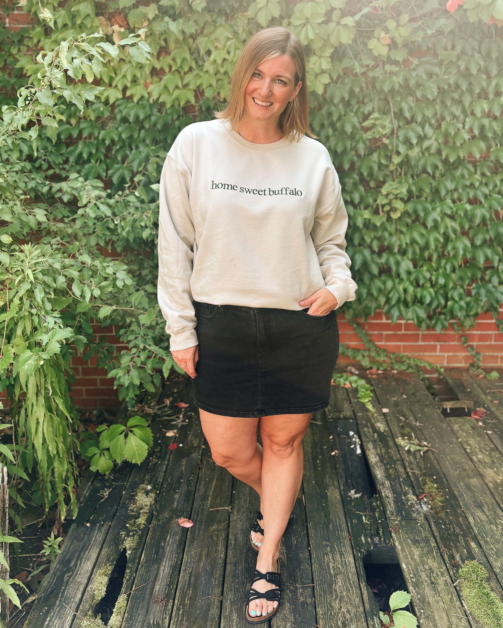 Little Black Jean Skort