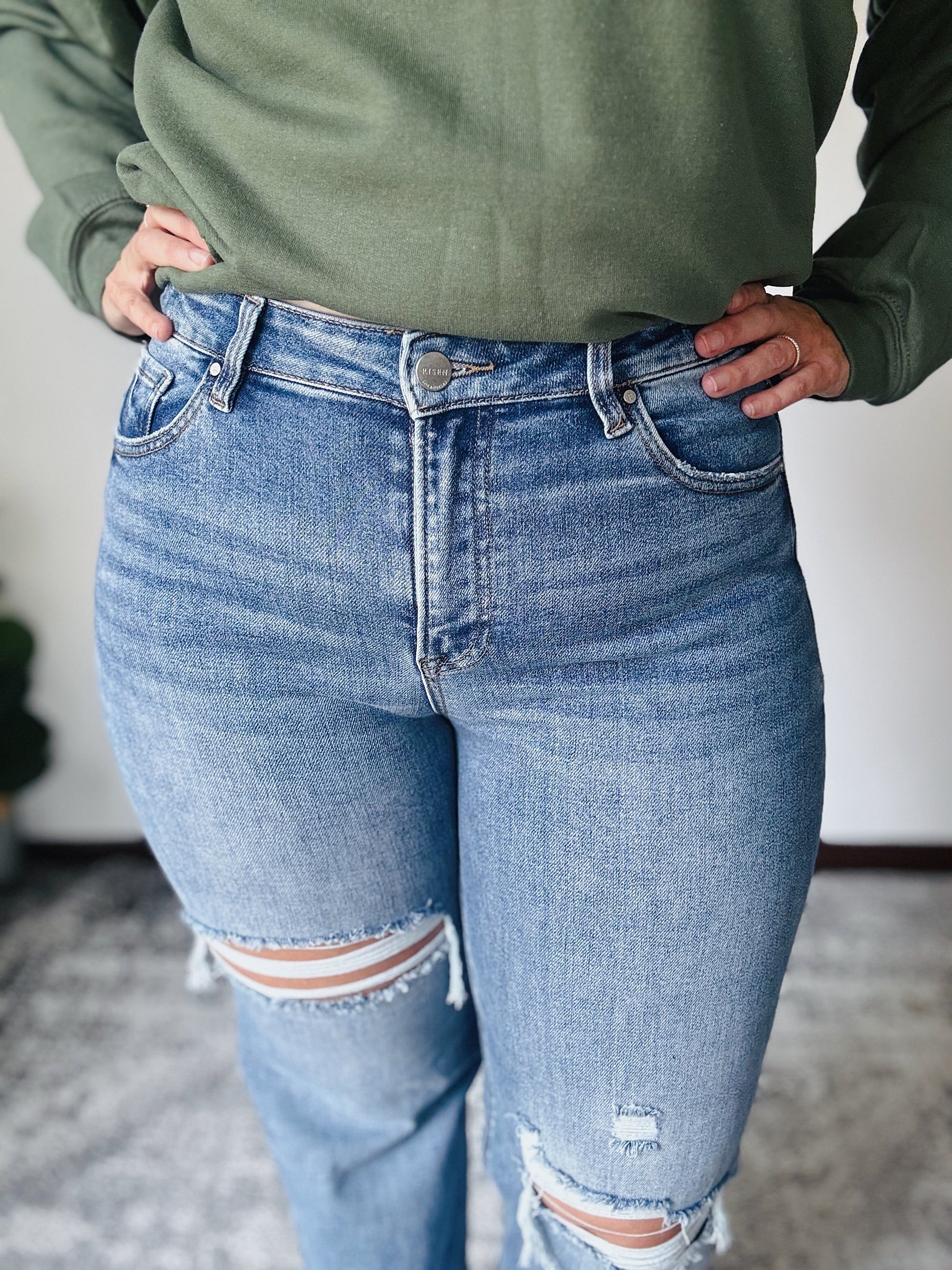 Risen So-Cal Distressed Wide Legs