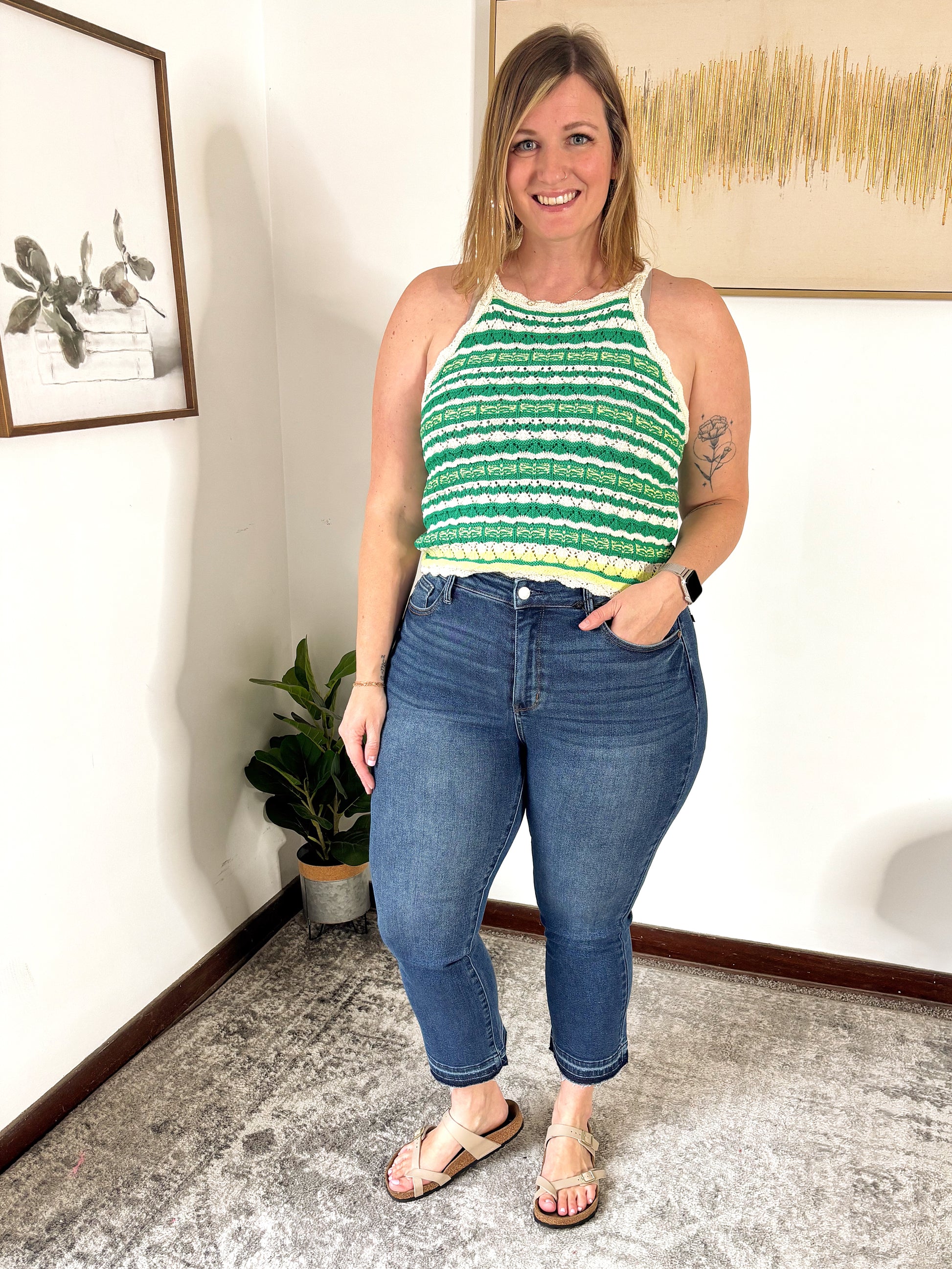 Judy Blue Crop Kick Flare Jeans