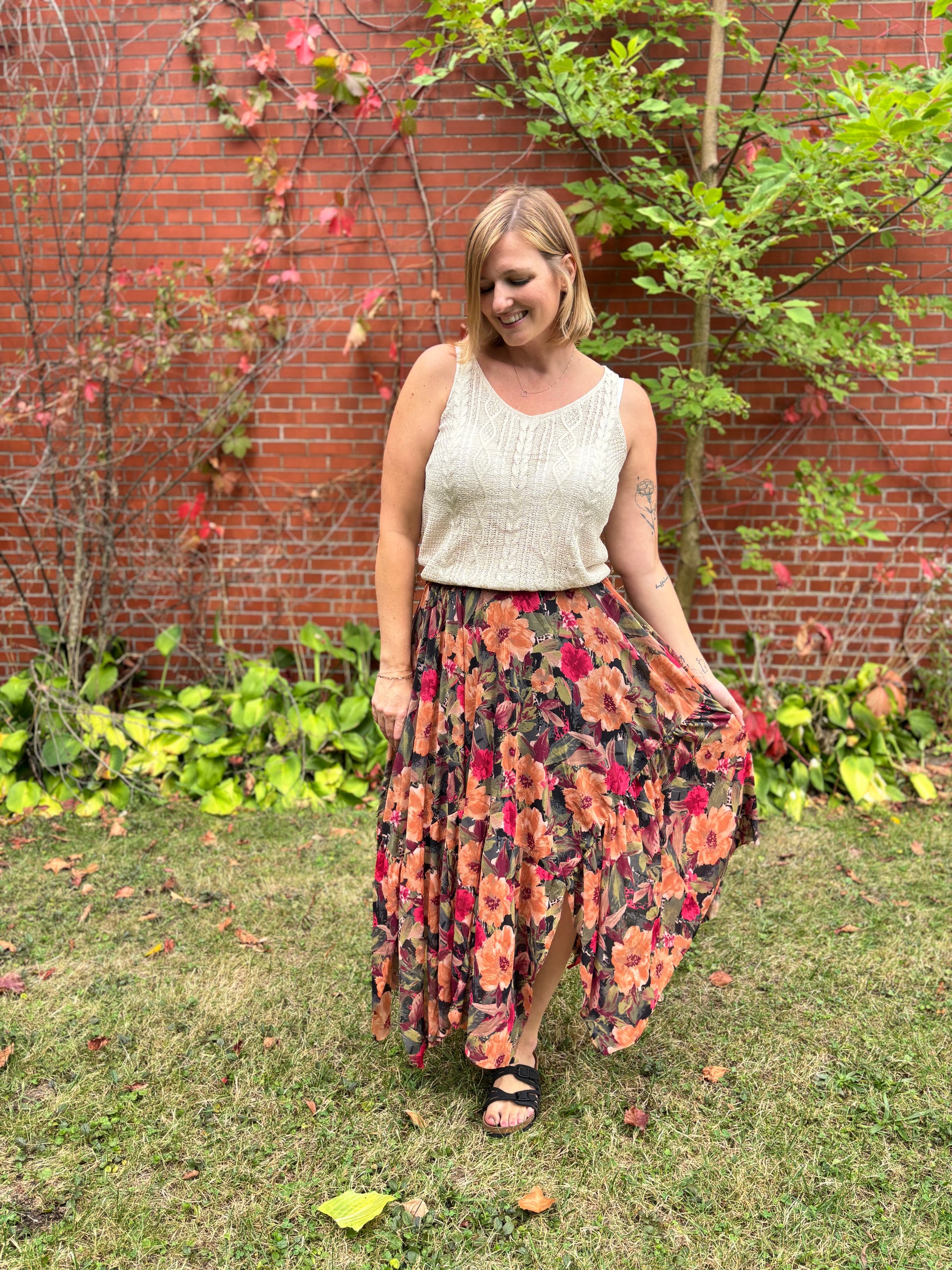 Autumn Leaves Falling Skirt