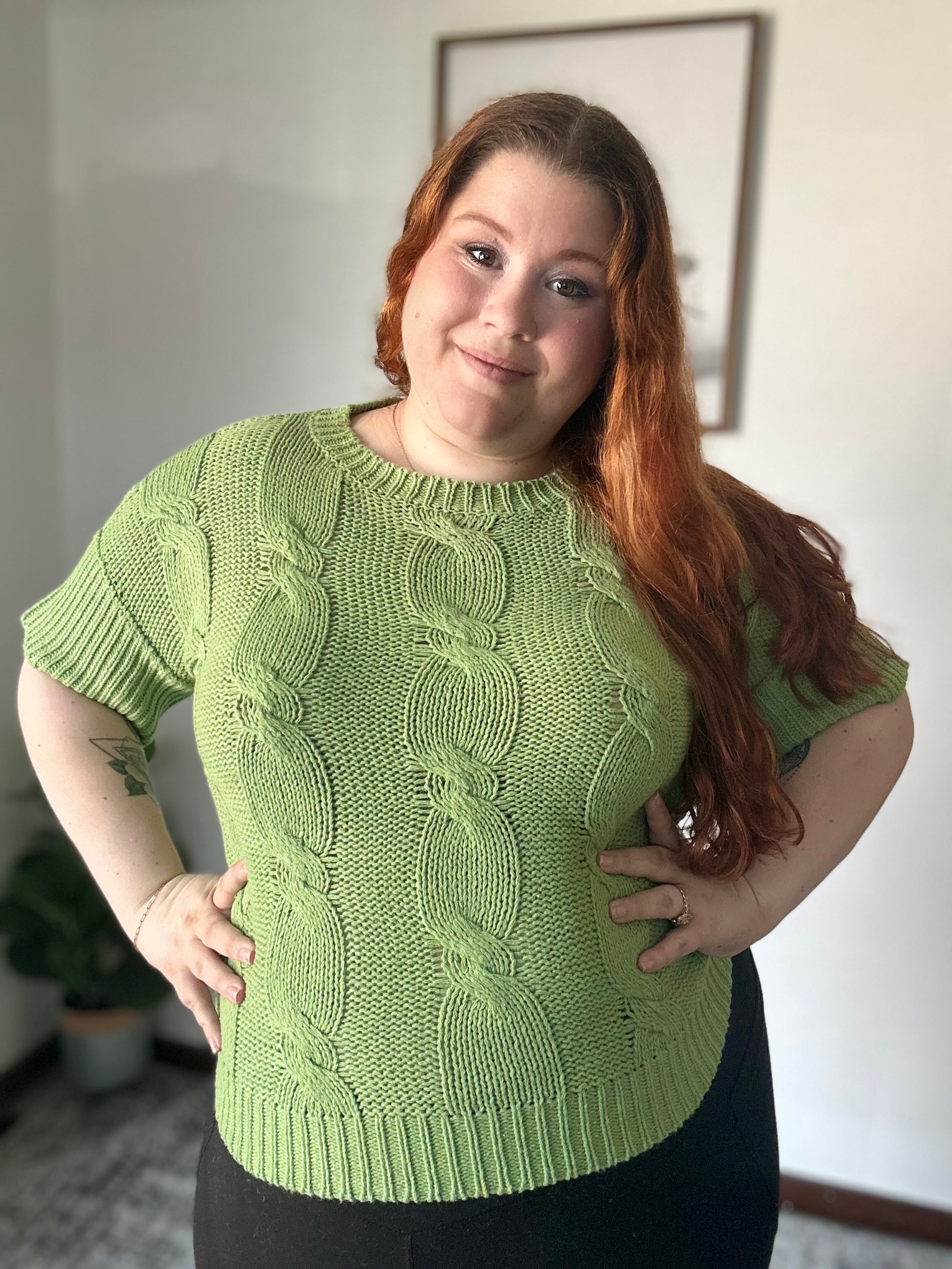 Chunky Cable Knit Top