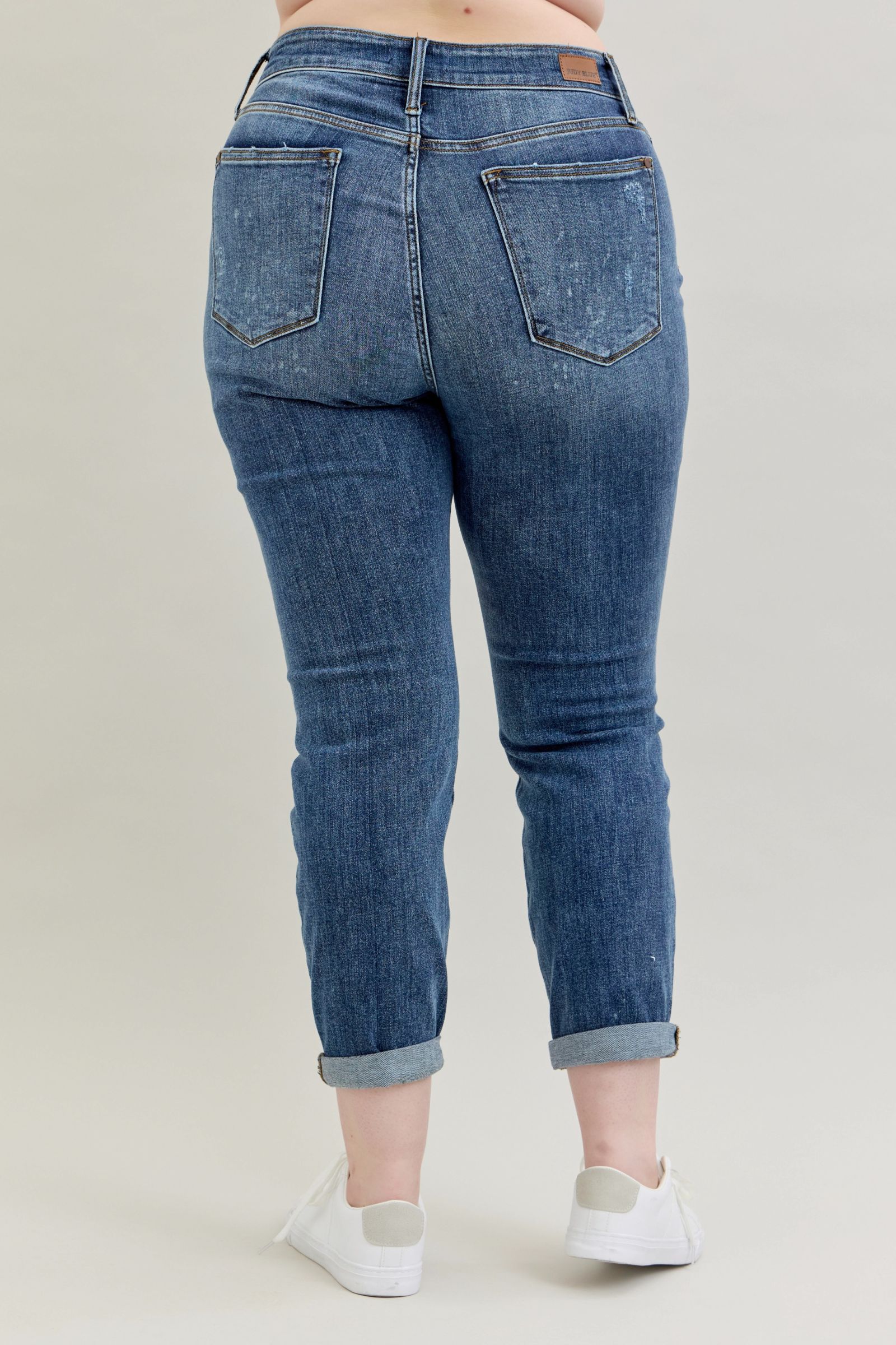 Judy Blue Bleach Splash Boyfriend Jeans