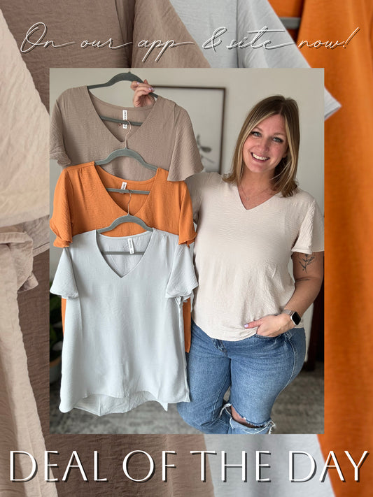 DOTD Flutter Sleeve Top