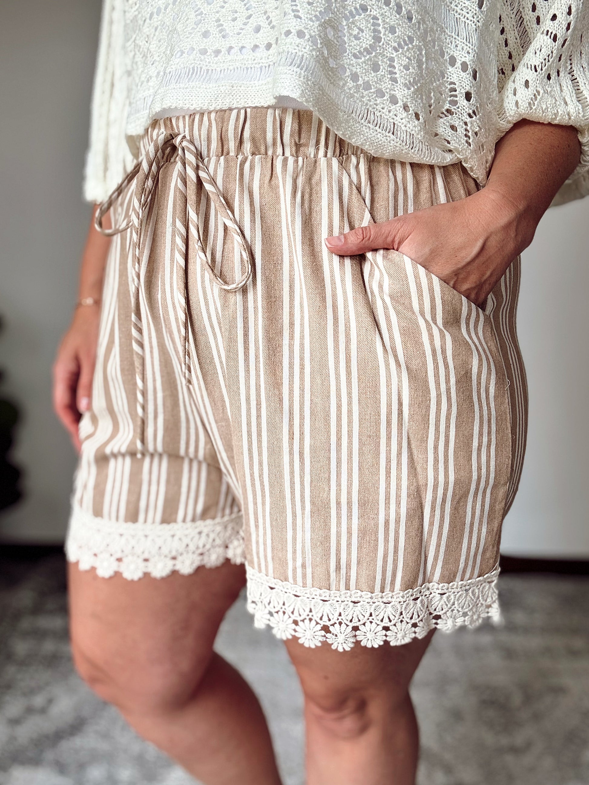 Crochet Trim Shorts