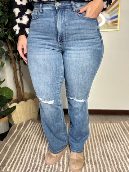 Judy Blue Tummy Control High Rise Straight Jean