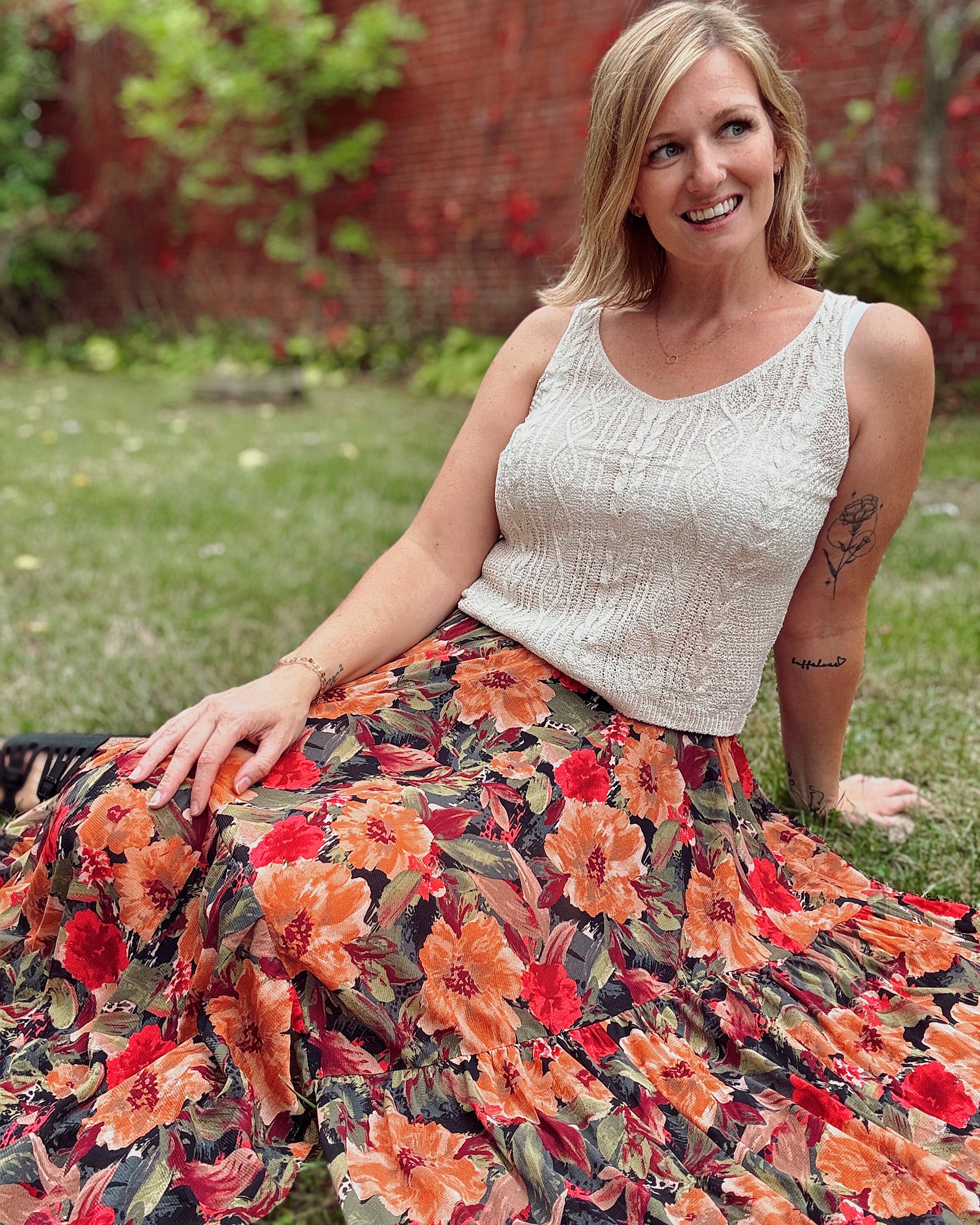 Autumn Leaves Falling Skirt