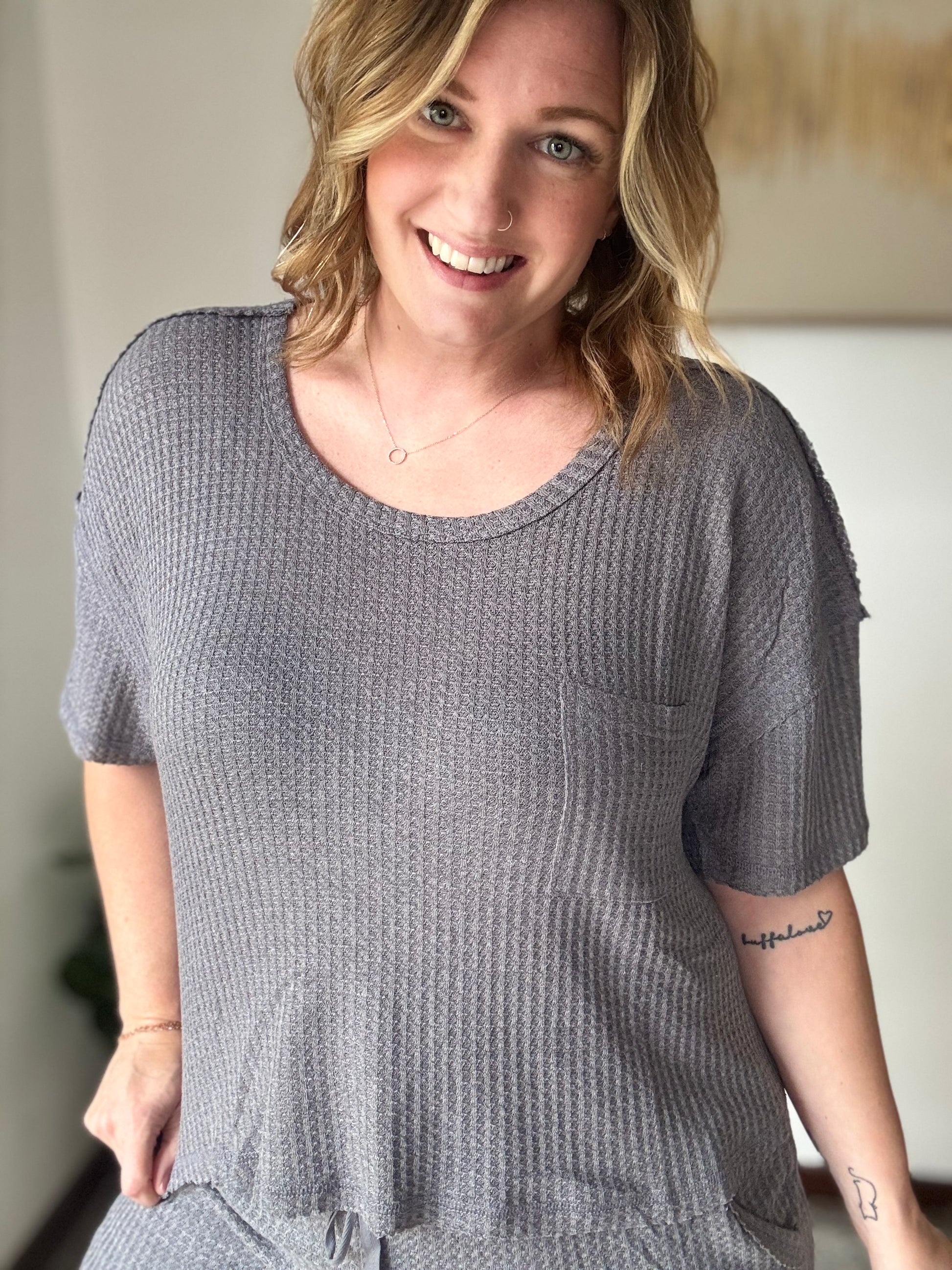 DOTD Gray Days Shorts Set