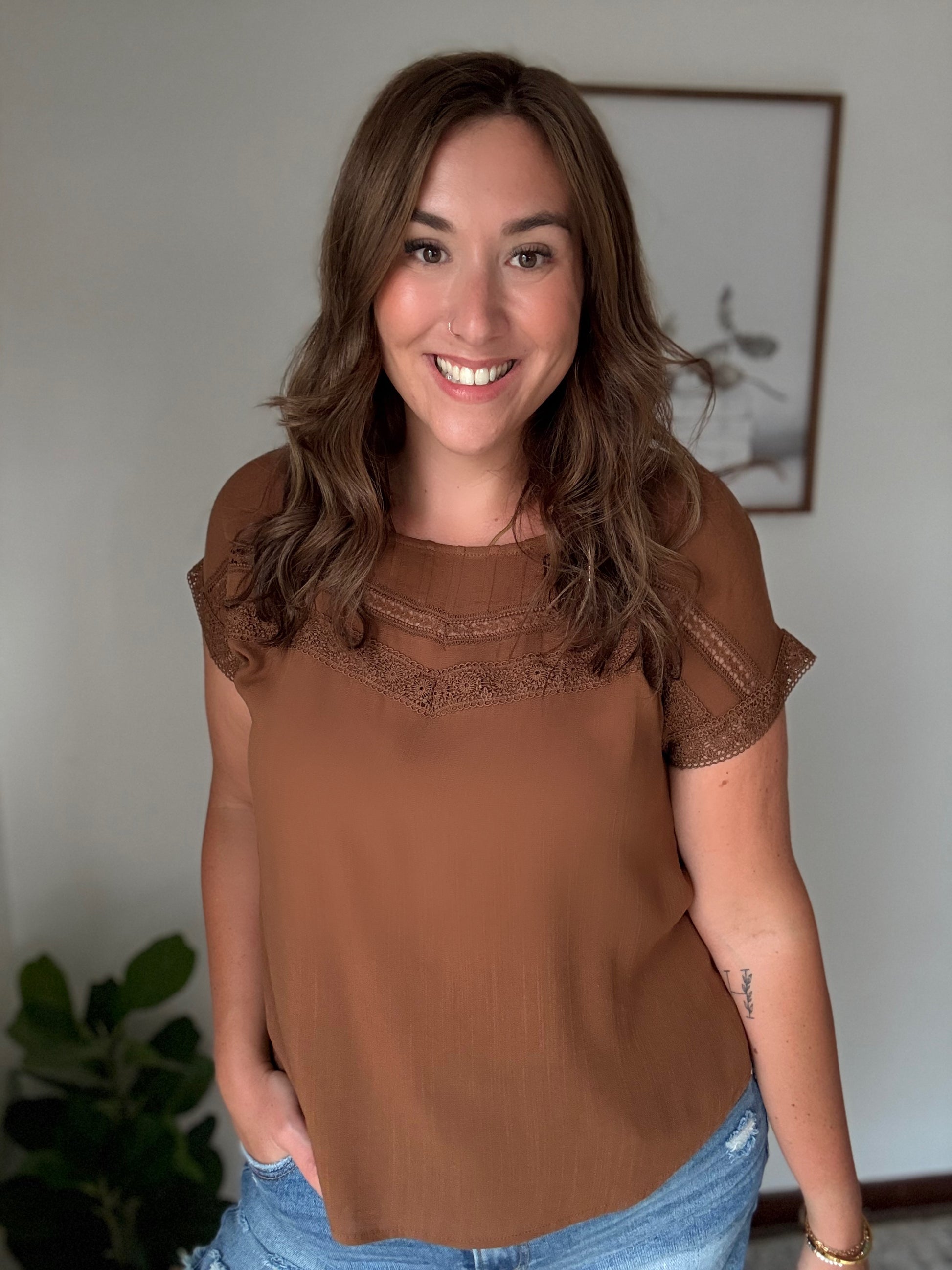 Sedona Lace Trim Top