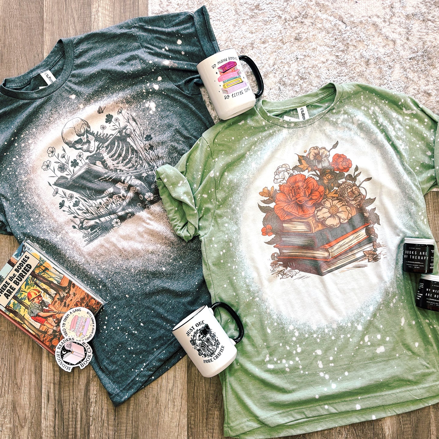 Bookish Bleached Tees