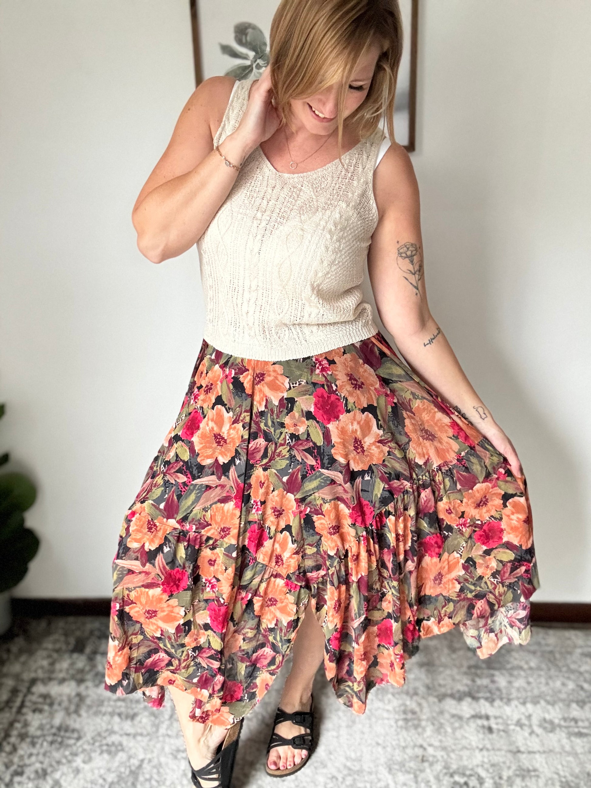 Autumn Leaves Falling Skirt