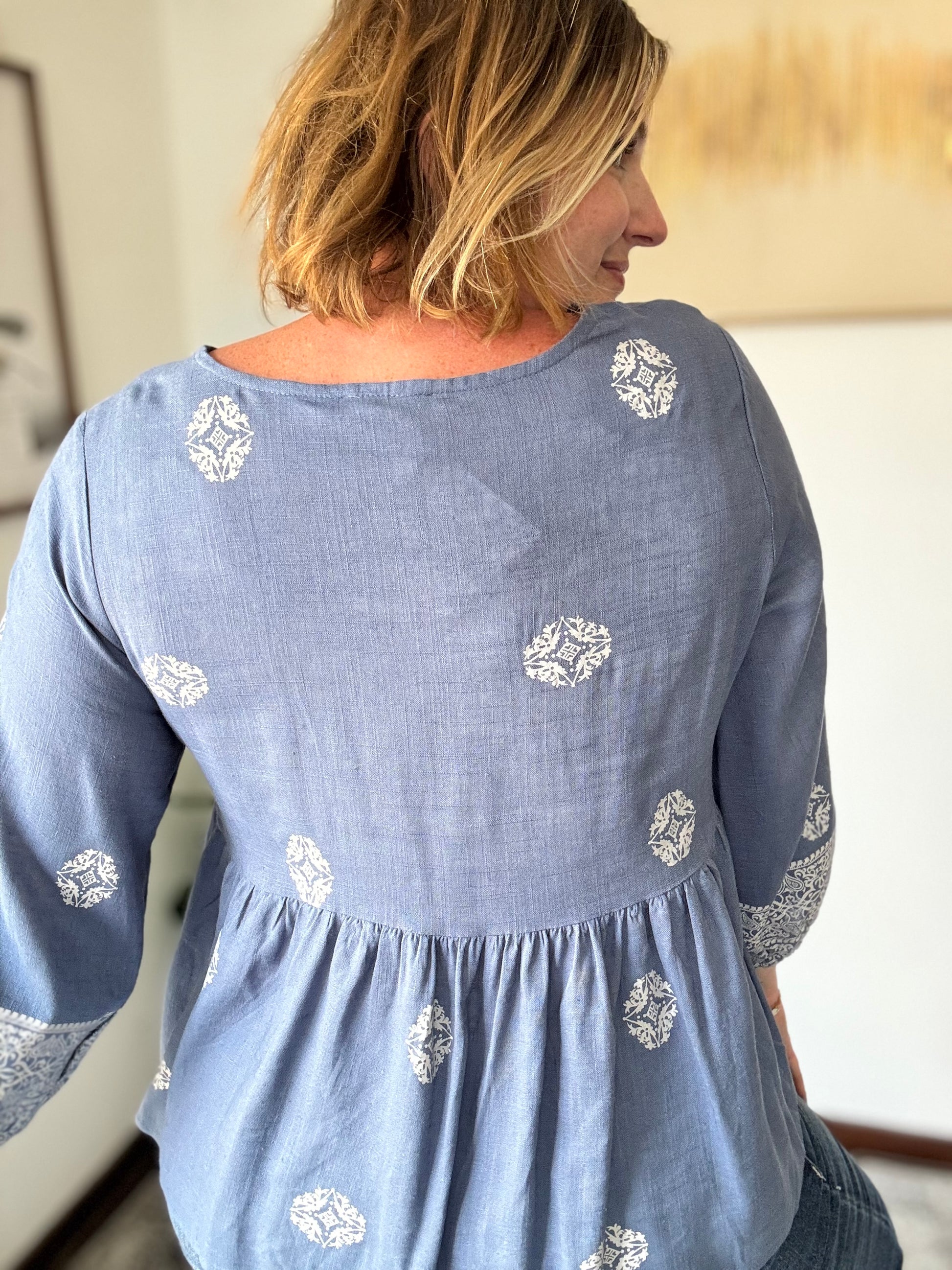 Sky Stitch Top