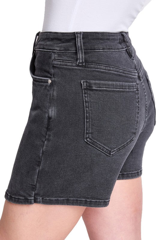 Little Black Jean Skort