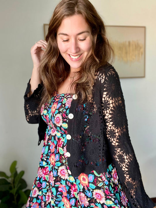 Sunflower Crochet Cardi