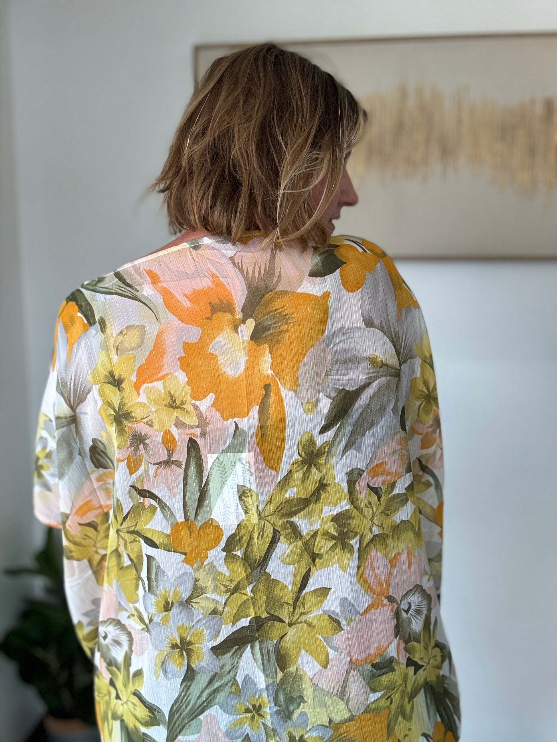 Yellow Floral Kimono