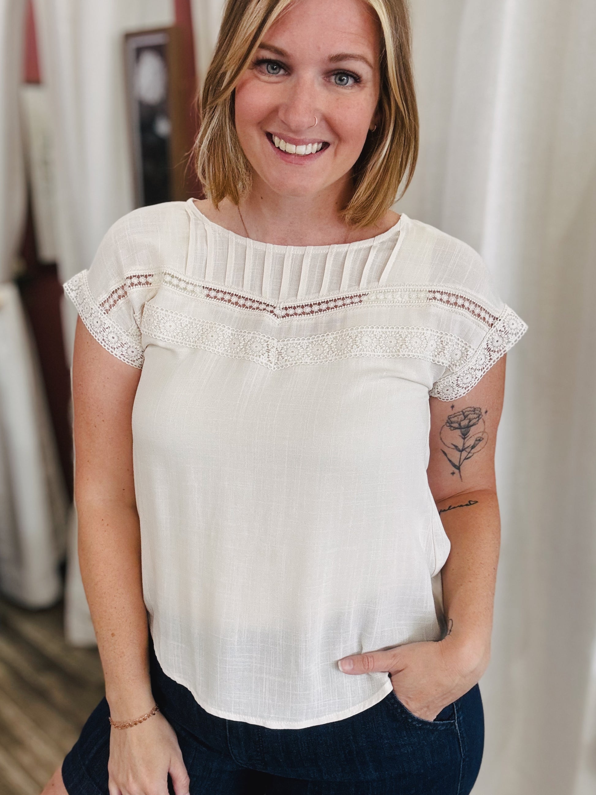 Sedona Lace Trim Top