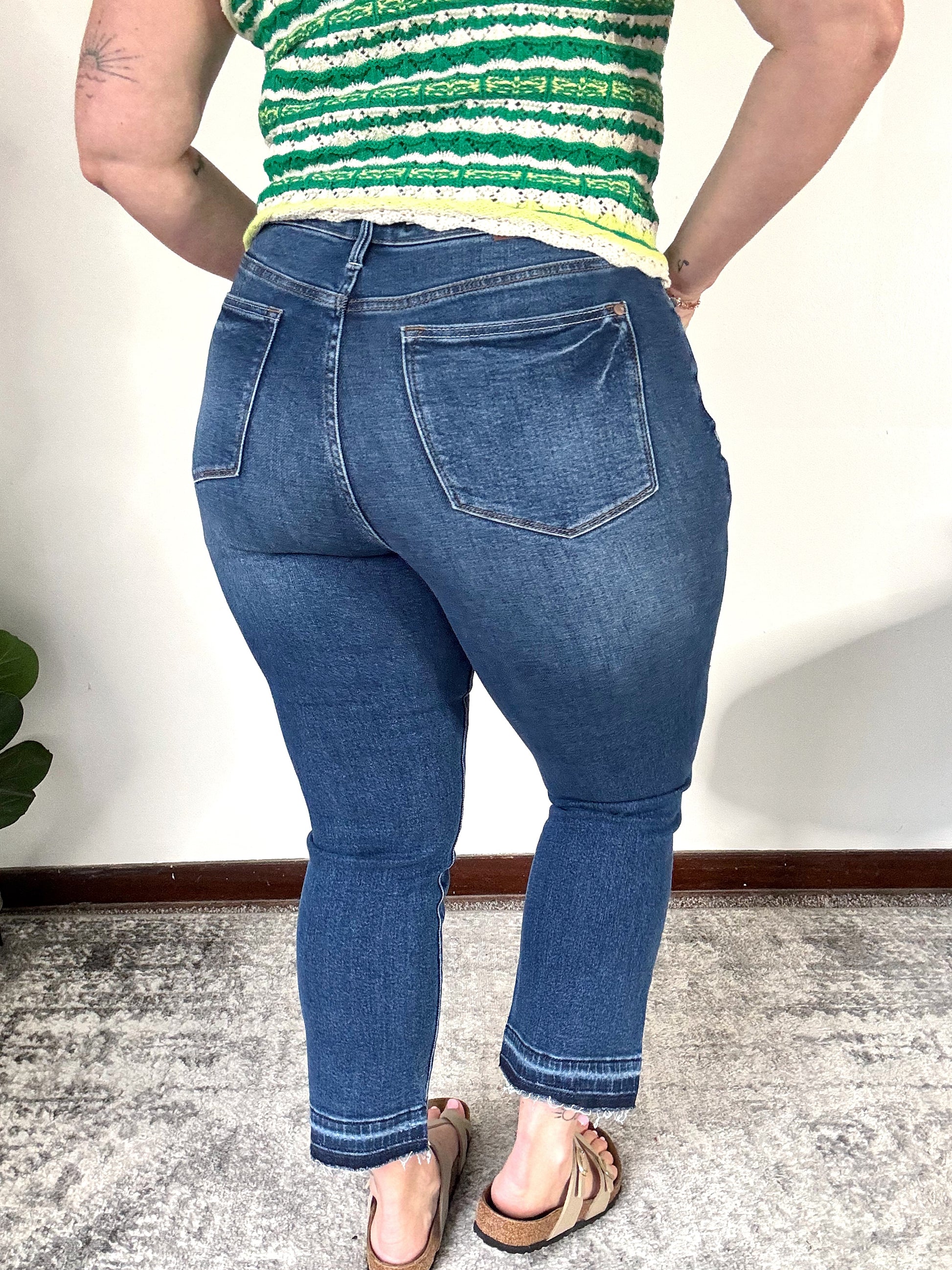 Judy Blue Crop Kick Flare Jeans